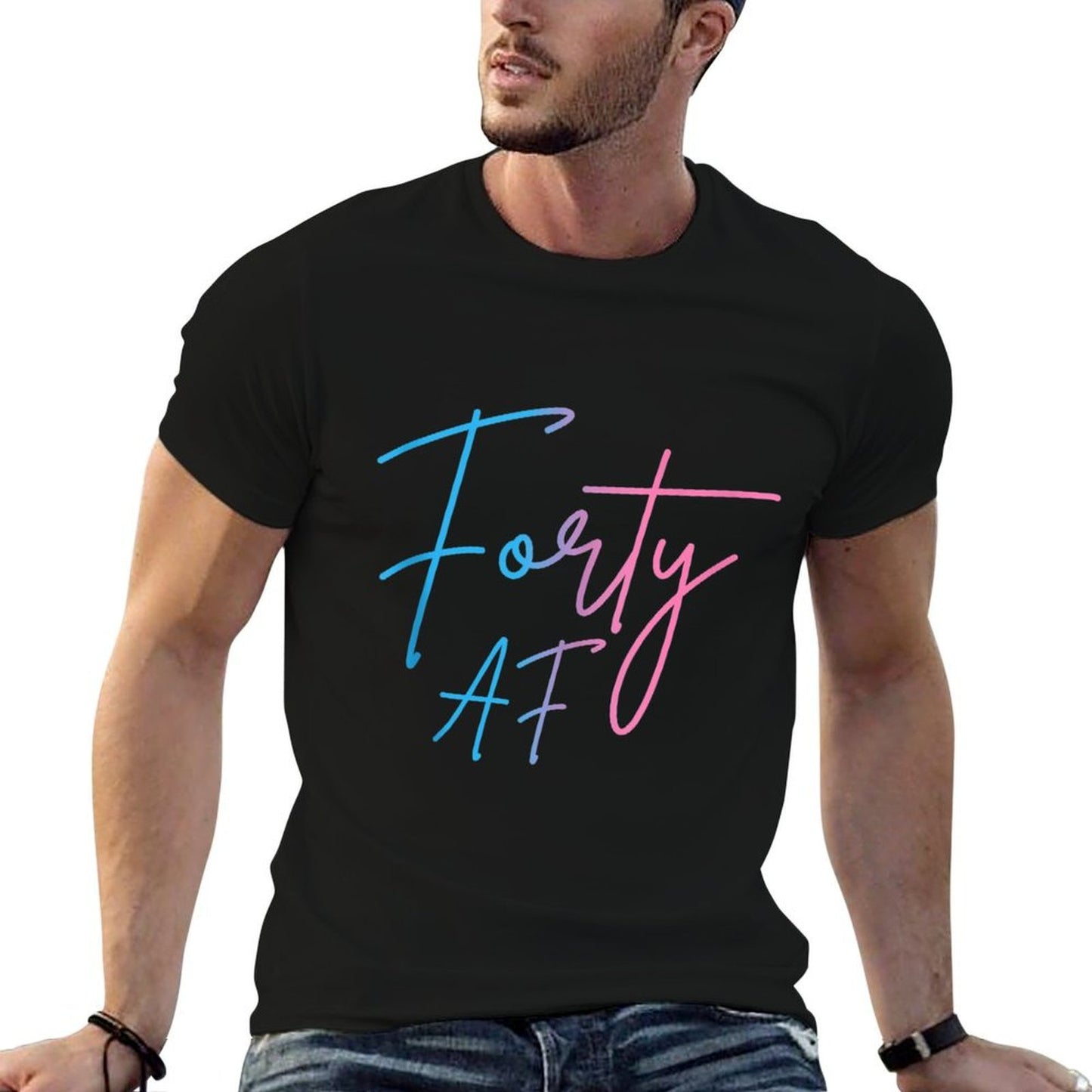 Forty AF Funny 40th Bday Turning 40 Party 40th Birthday Soft T-Shirt