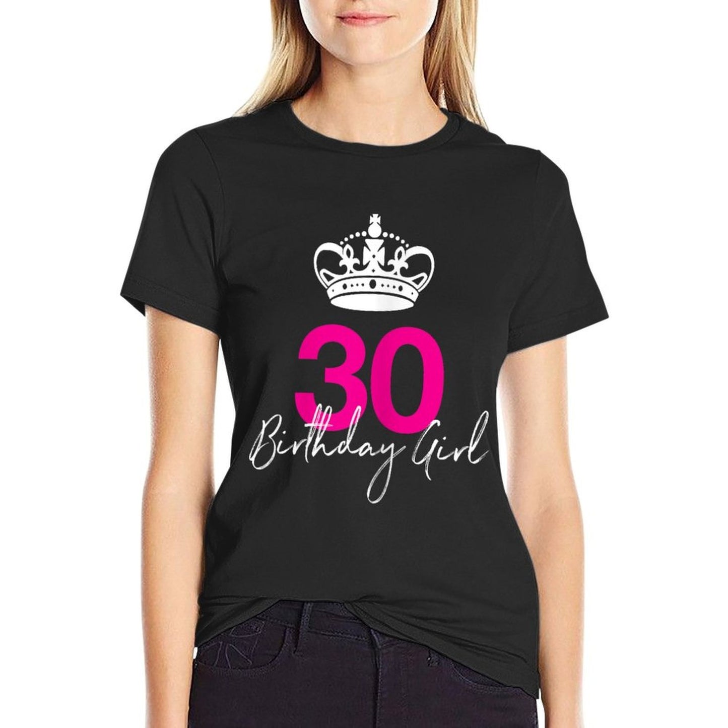 Womens Women's 30th Birthday Shirt for Her Comfortable T-Shirt