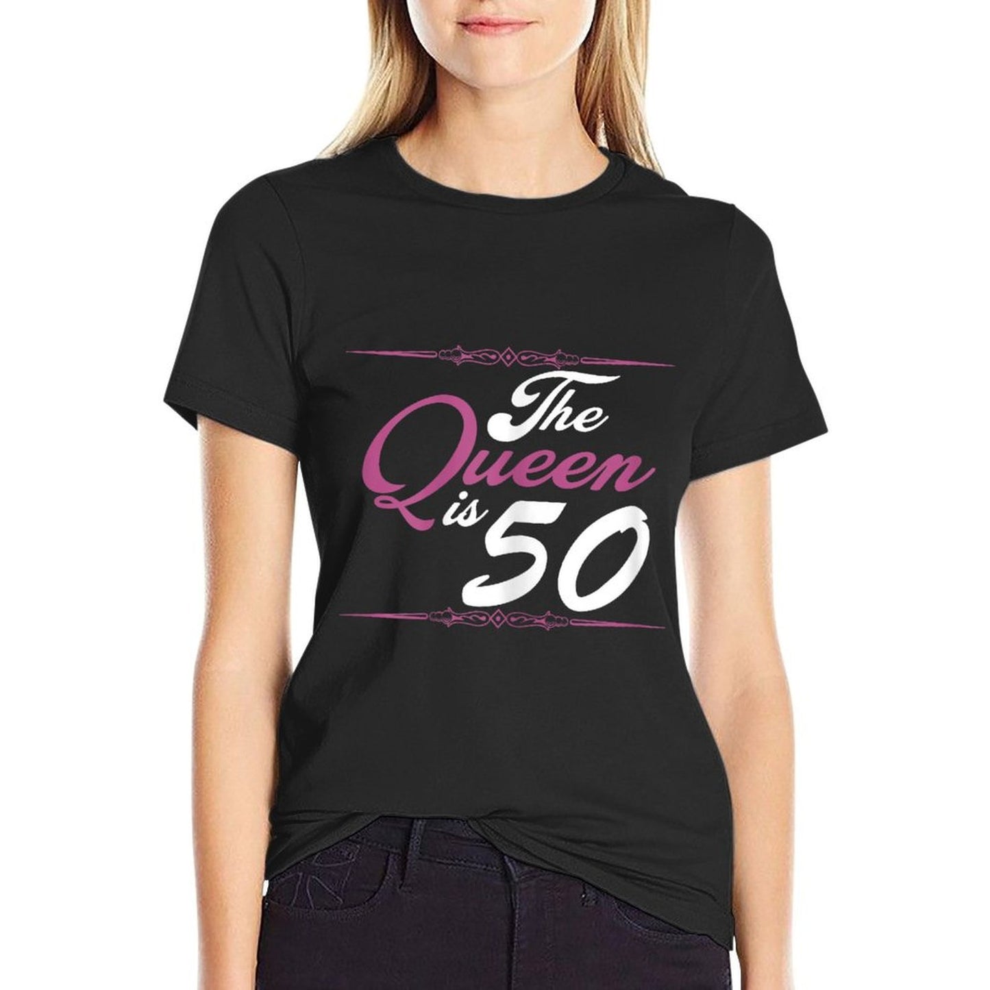 50th Birthday - The Queen Is 50! High-quality Stitching T-Shirt