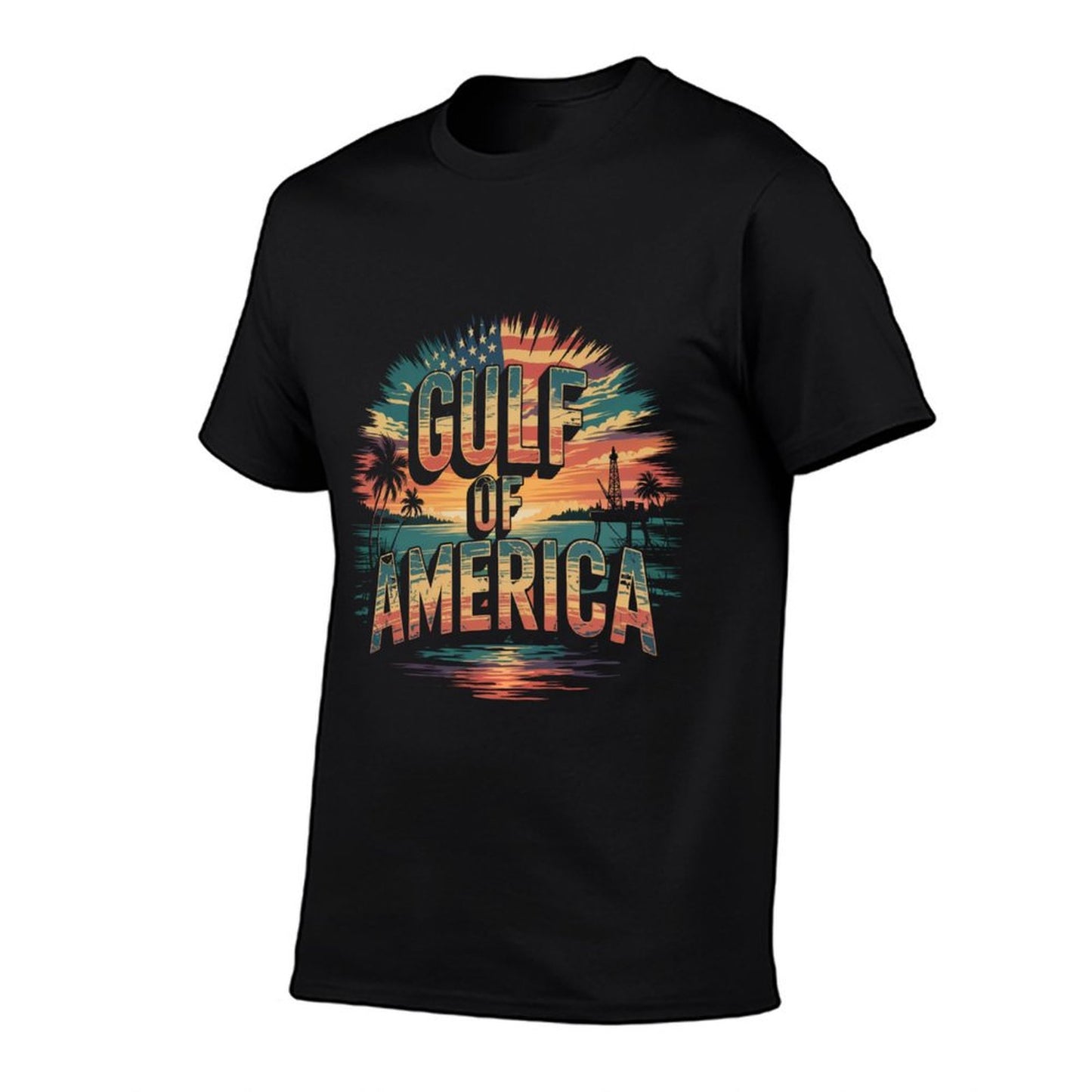 Retro Gulf Of Usa America Patriotic Beach Life Est 2025 Sweatshirt Slim-fit Cut T-Shirt