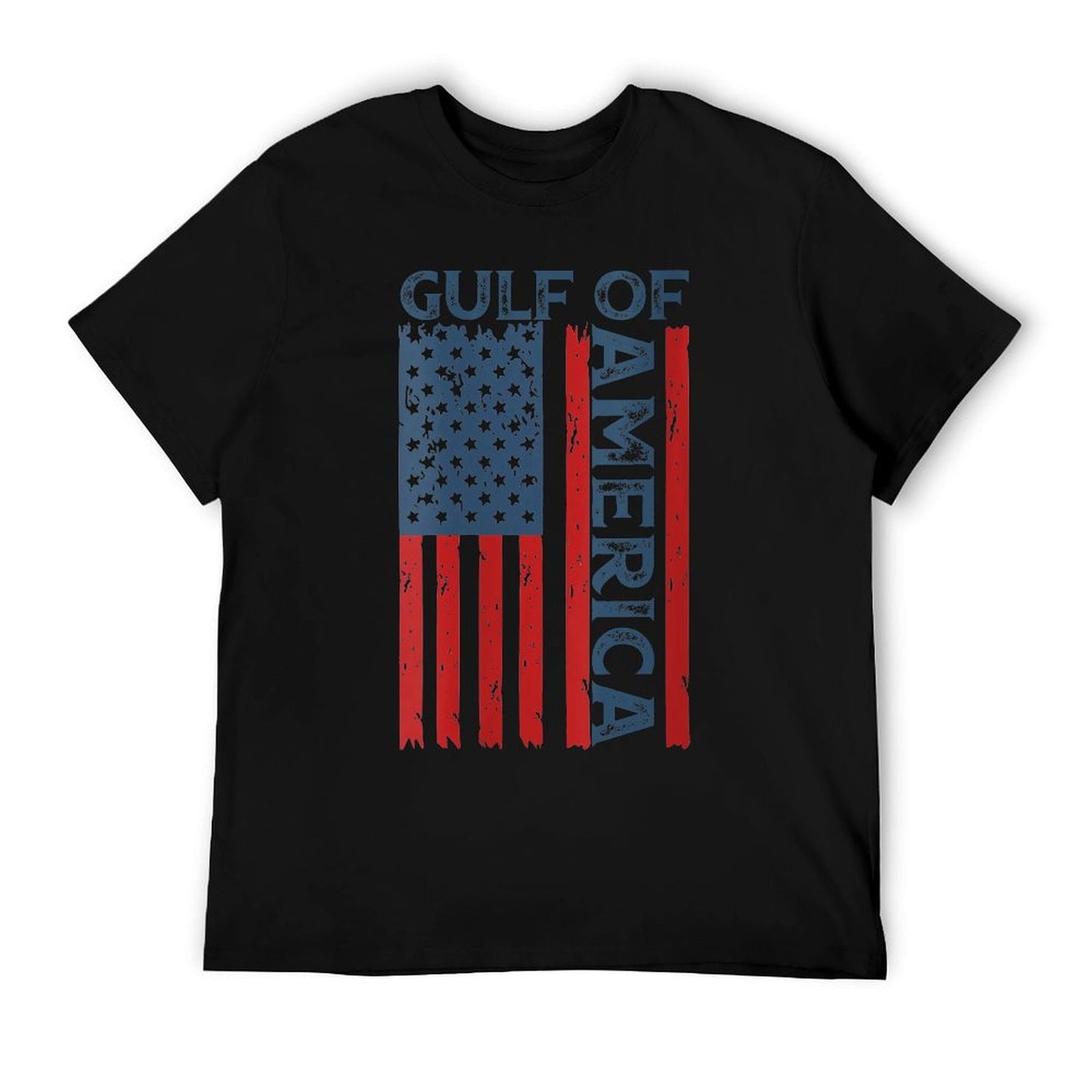 Womens America's Gulf - Gulf Of USA America Funny USA American Flag V-Neck Easy-care T-Shirt