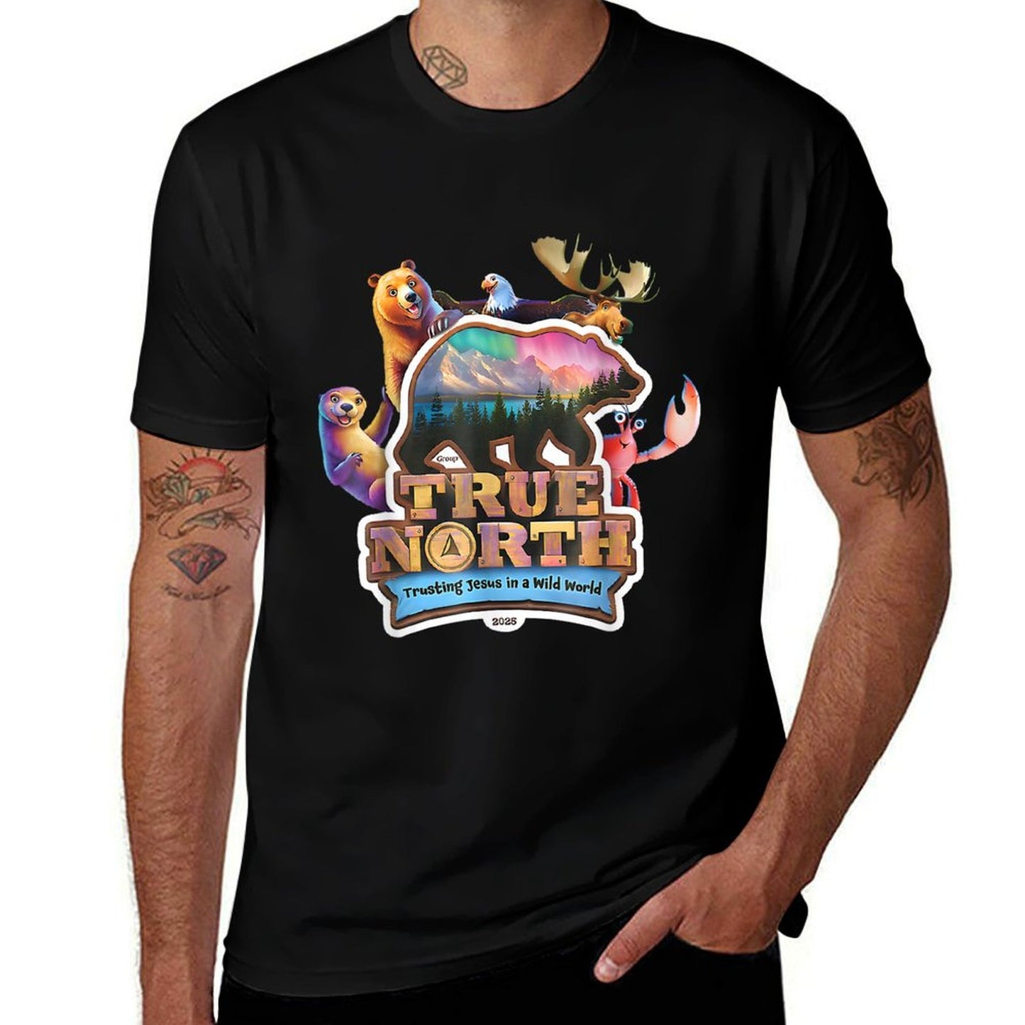 True North VBS 2025 Trusting Jesus Wilderness Christian Graphic-printed T-Shirt