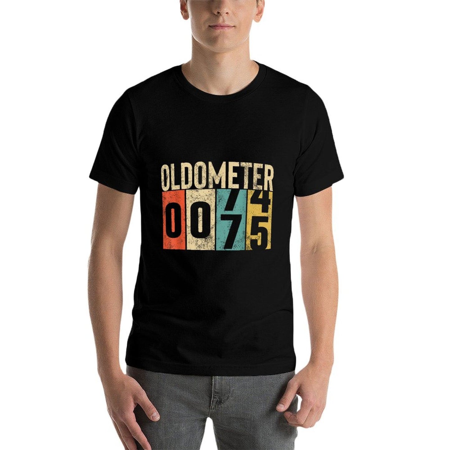 Funny 75 Years Old Oldometer Vintage 75th Birthday Odometer Classic T-Shirt