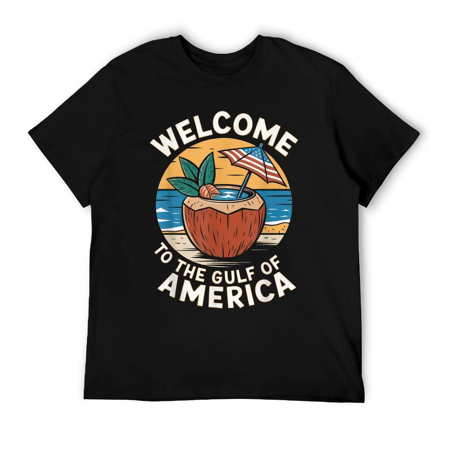 Gulf Of USA America Gift Men Women Flag Beach Moisture-wicking T-Shirt