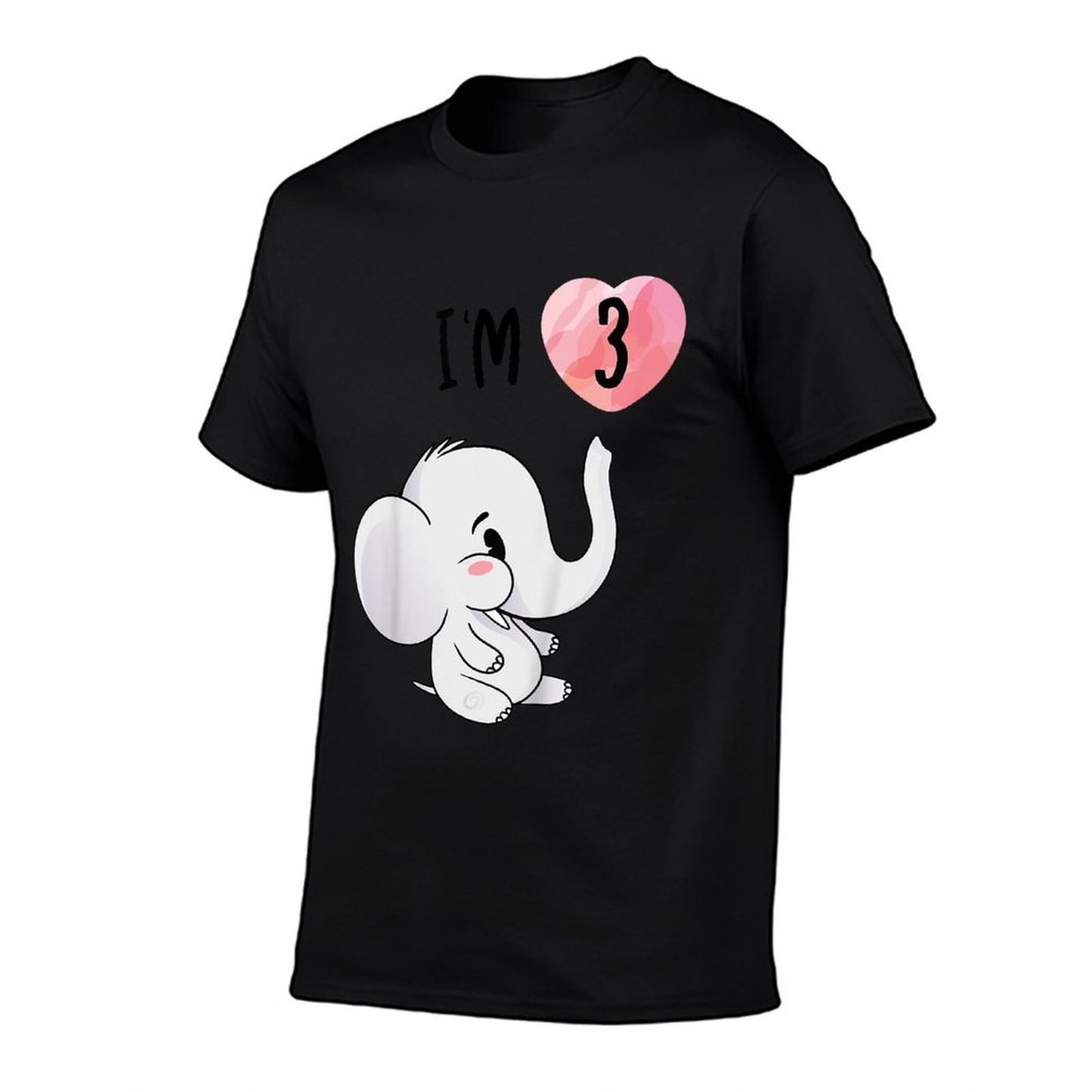 Kids Elephant Birthday 3 Years Old Birthday Outfit Kids Moisture-wicking T-Shirt