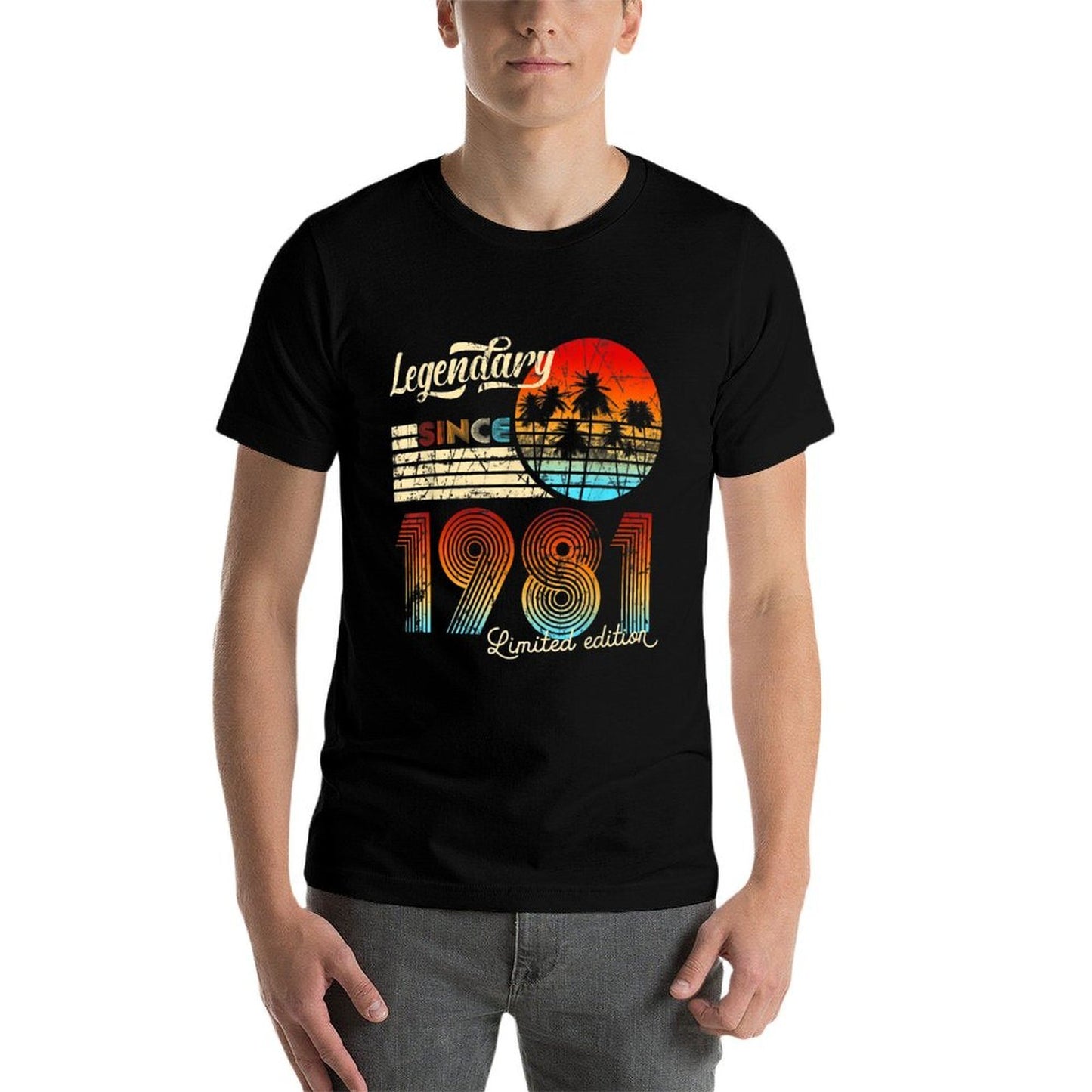 40Thbirthdaygifts Vintage Since 1981 40Th Birthday Heathered Texture T-Shirt