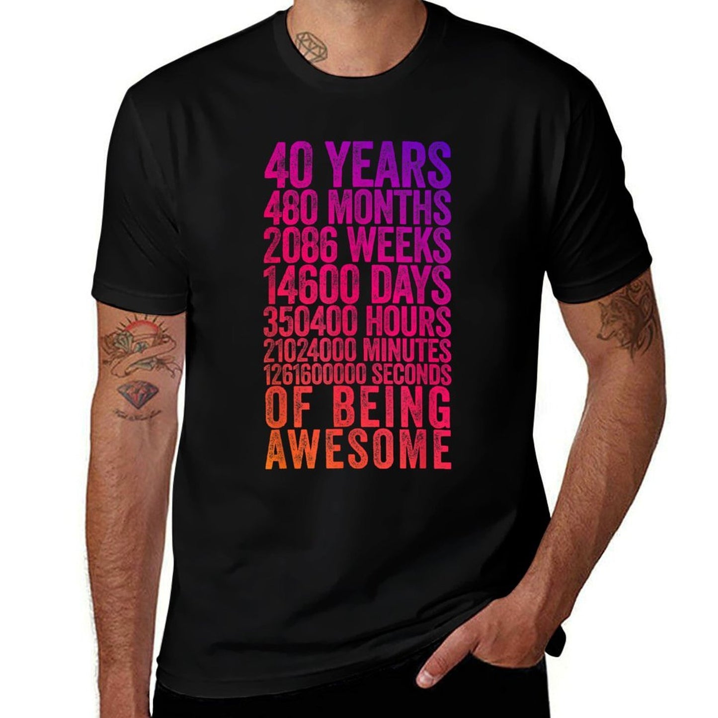 Funny 40th Birthday Old Meter Funny 40 Year Old Gifts Vintage-inspired T-Shirt
