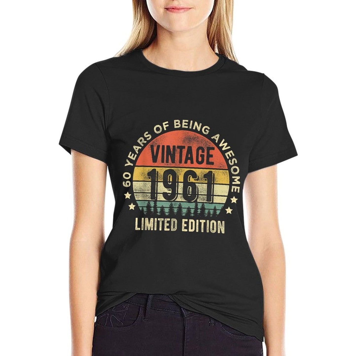60 Year Old Gifts Vintage 1961 Limited Edition 60th Birthday Easy-care T-Shirt