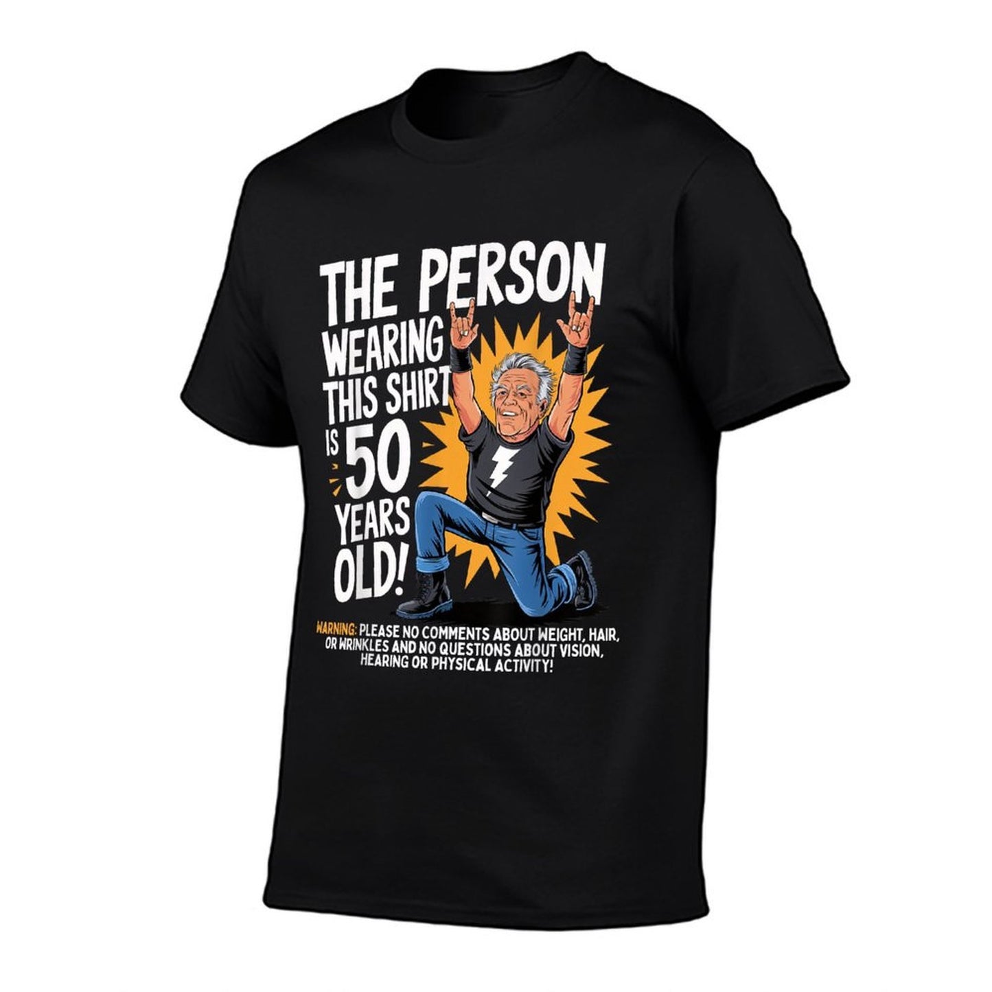 50th Birthday Man Woman 50 Years 1975 Decorative Funny Gift Stretchy T-Shirt