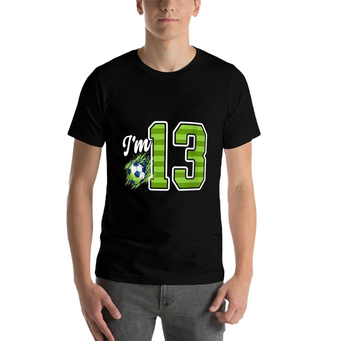 Womens 13th Soccer Birthday Party Thirteen Year Old Soccer Player Comfortable T-Shirt