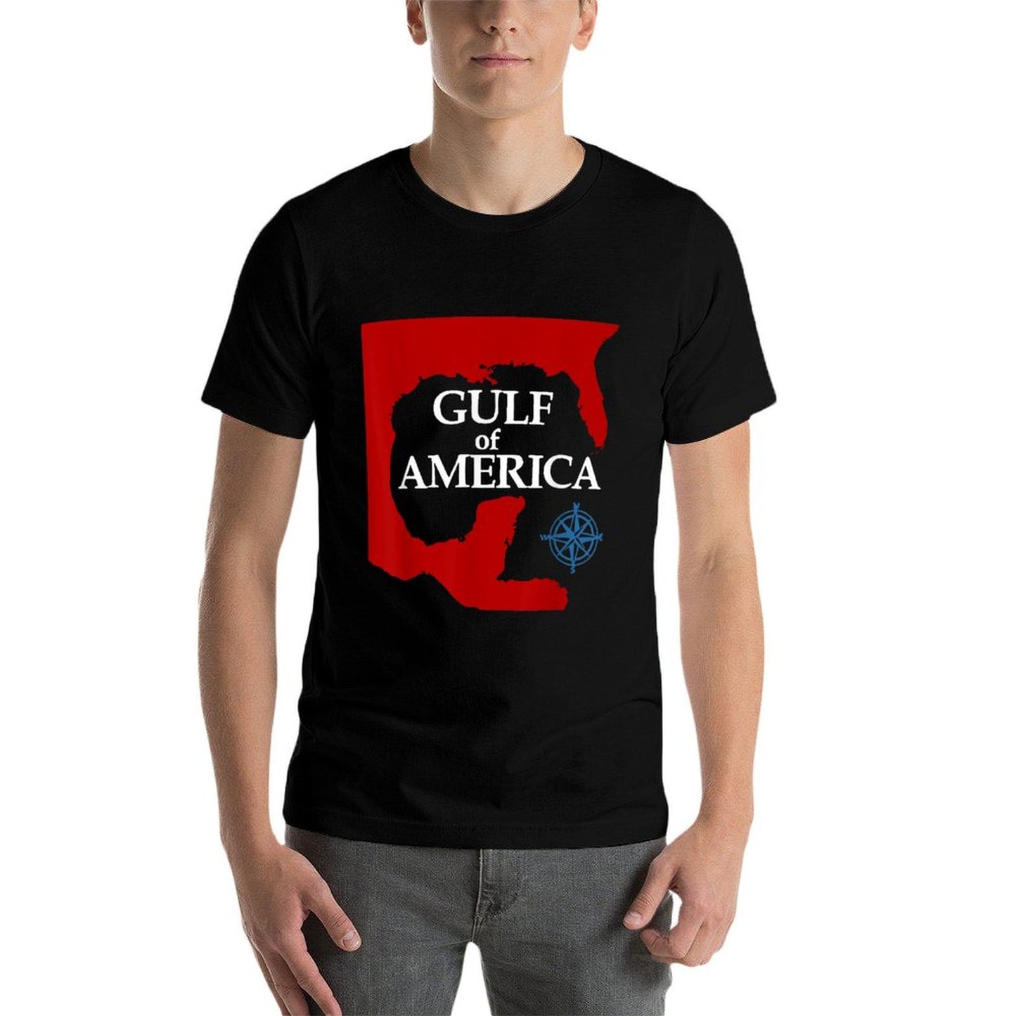 Welcome To America's Gulf Mexico Funny President Trump Rolled Sleeves T-Shirt