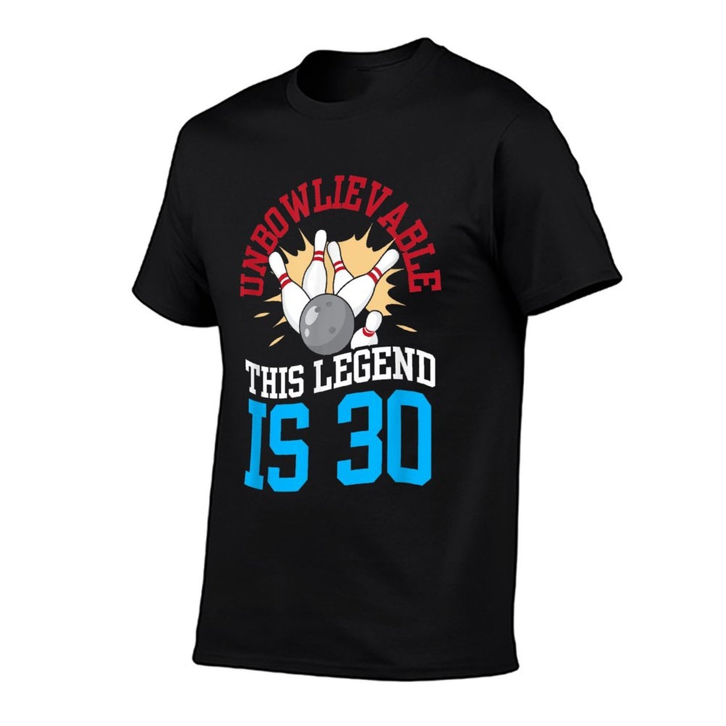 Unbowlievable This Legend Is 30 Bowling 30th Birthday Oversized Silhouette T-Shirt