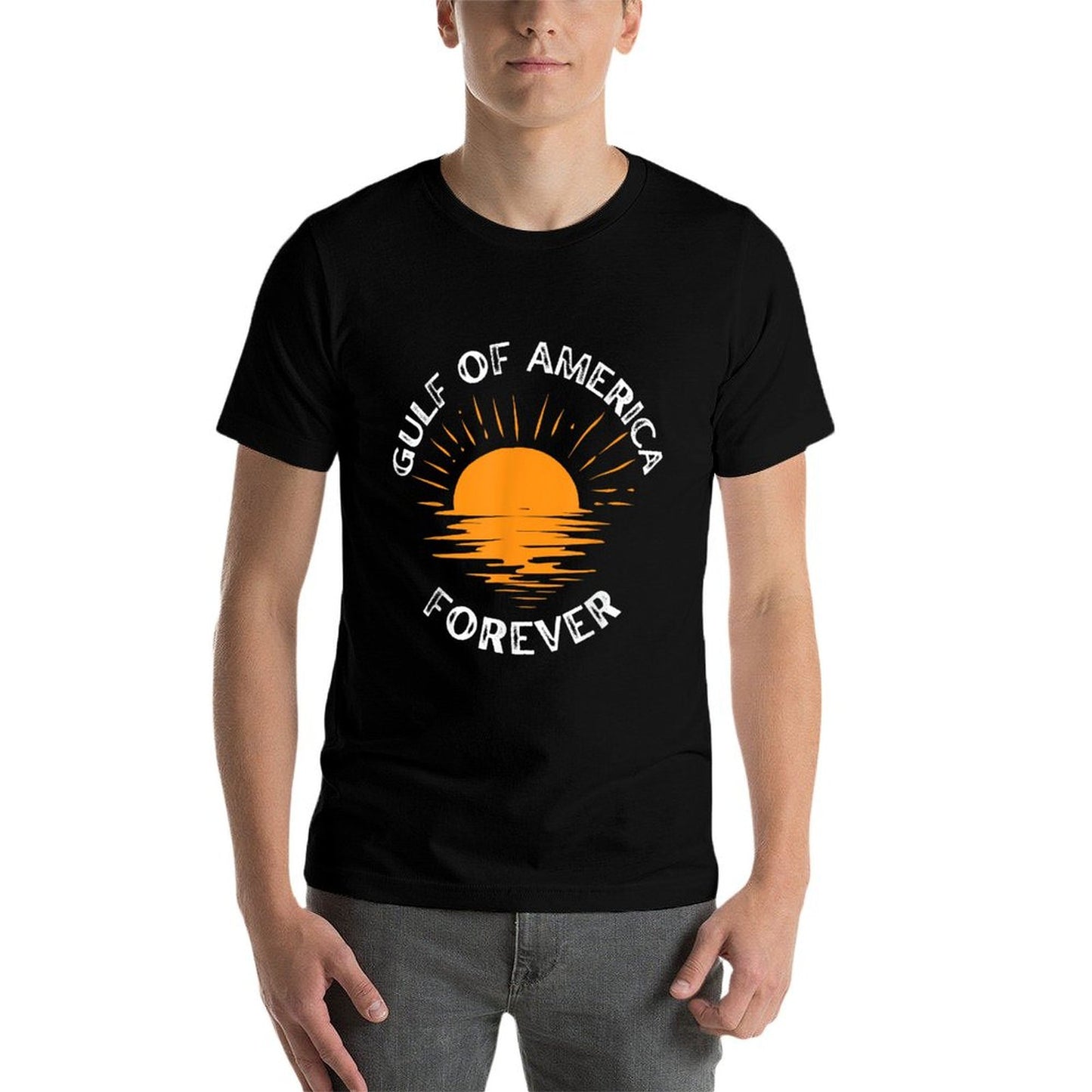 Gulf of USA America Retro Throwback Design Relaxed-fit T-Shirt