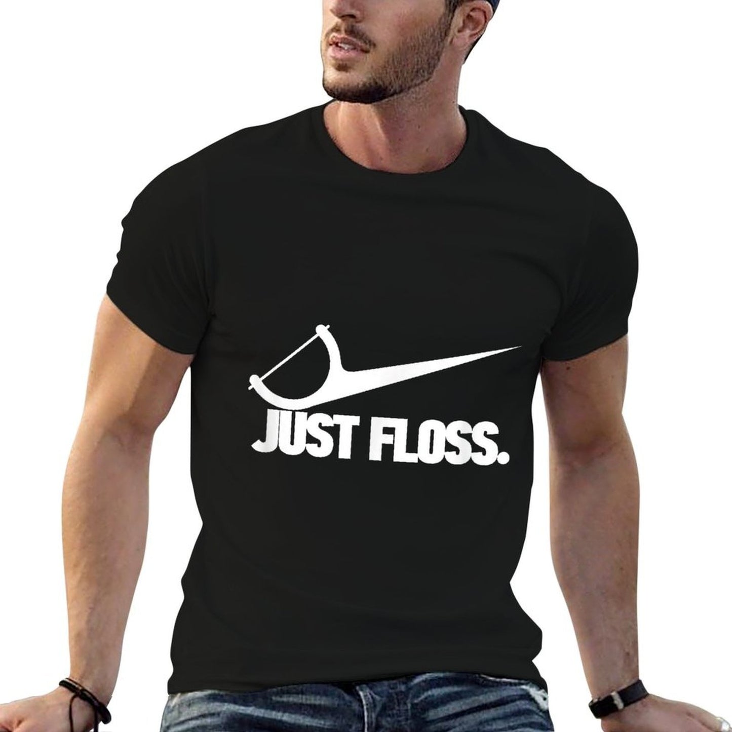Funny Dentist Just Floss Dental Office Gift Graphic-printed T-Shirt