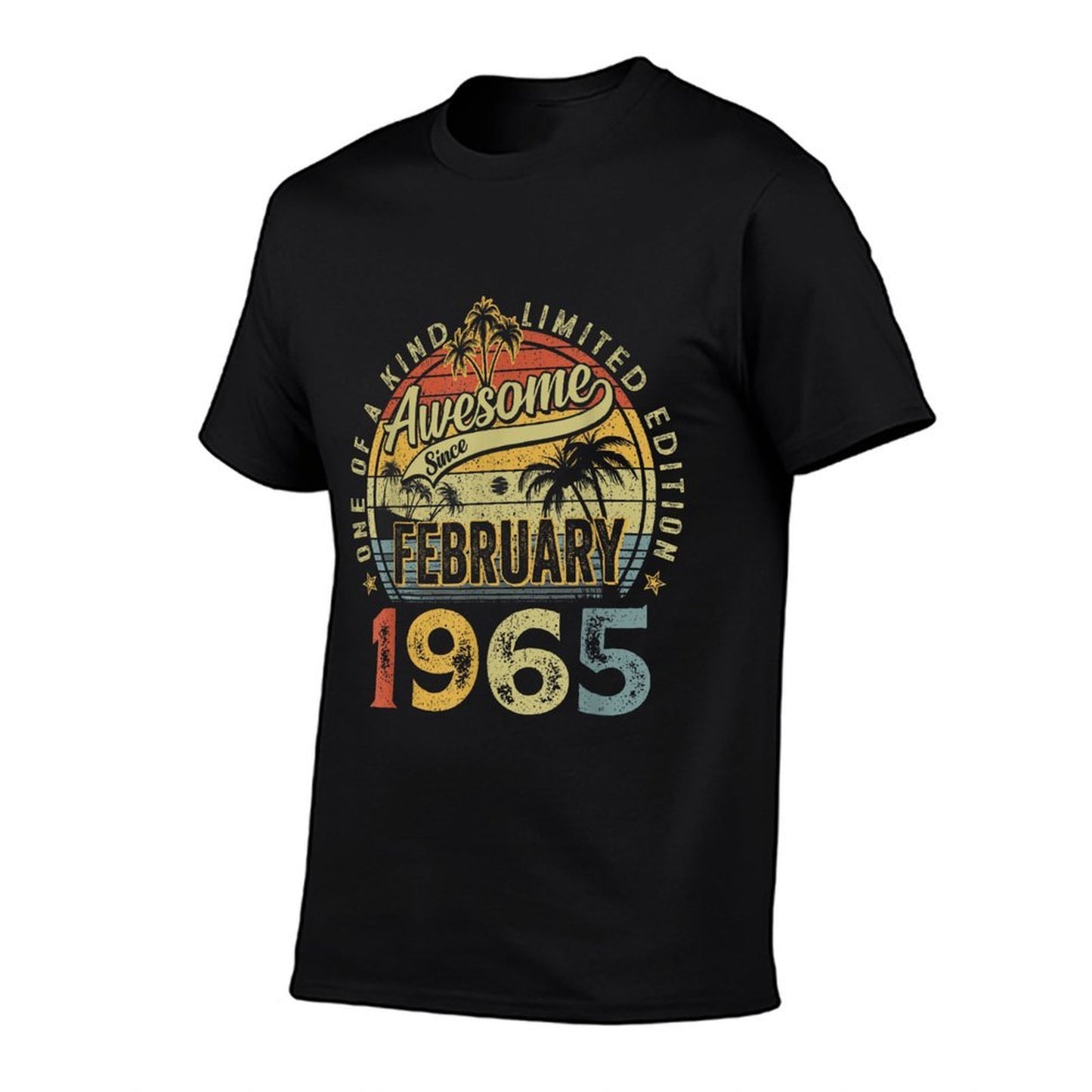 60 Years Old Awesome February 1965 Vintage 60th Birthday Men Classic T-Shirt