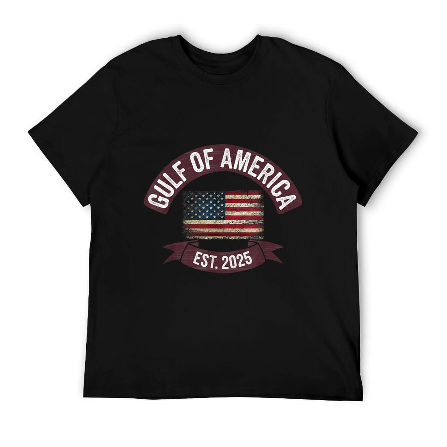 Retro Gulf Of USA America Est 2025 USA American Flag Lightweight T-Shirt
