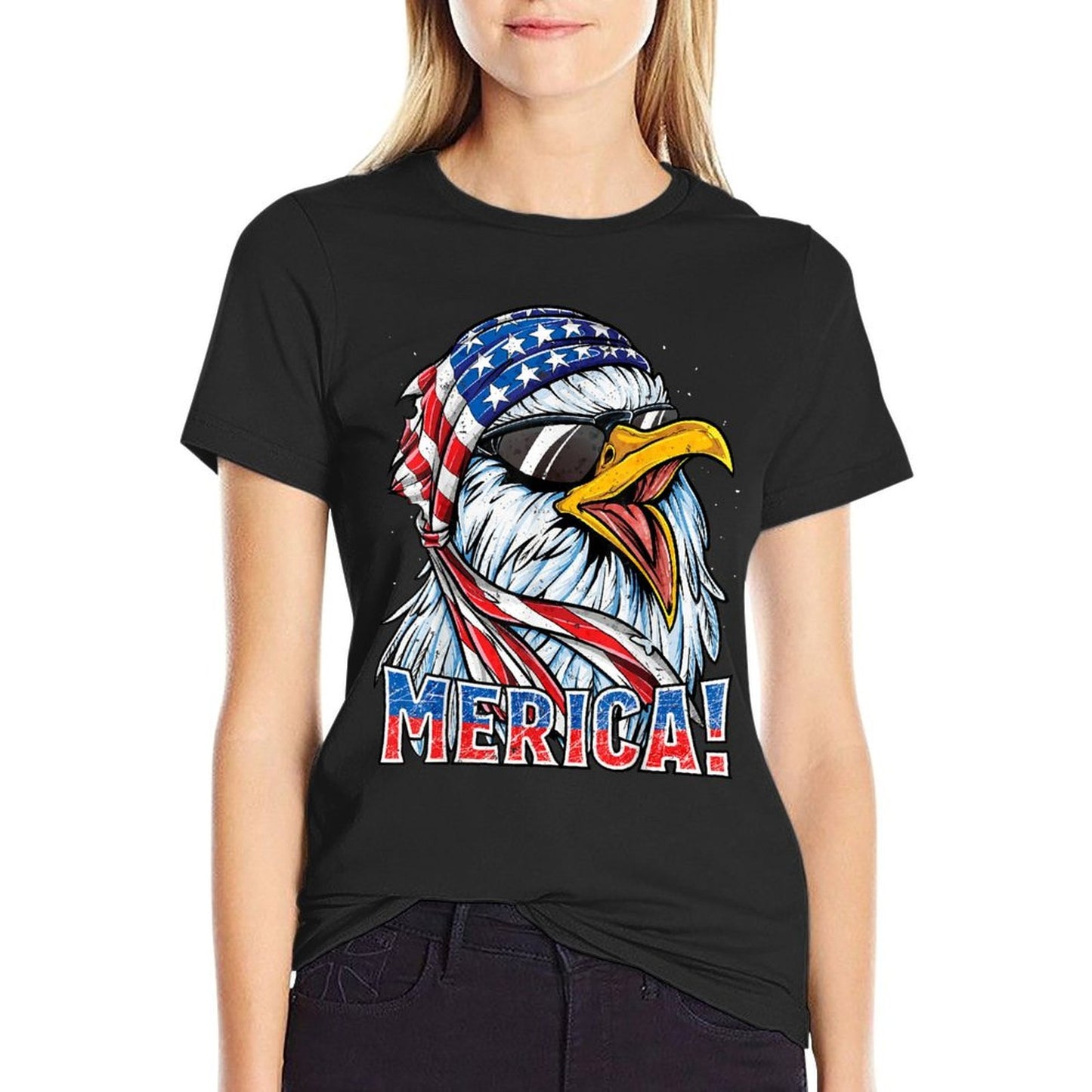 Eagle Merica T 4th of July Merica Men Boys American Odor-resistant T-Shirt