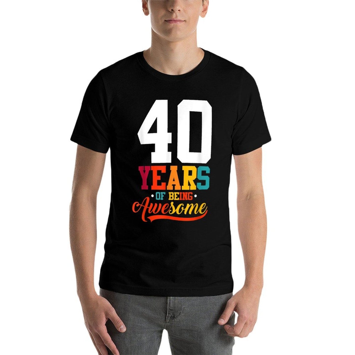 40 Years Of Being Awesome Gifts 40 Years Old 40th Birthday Versatile T-Shirt