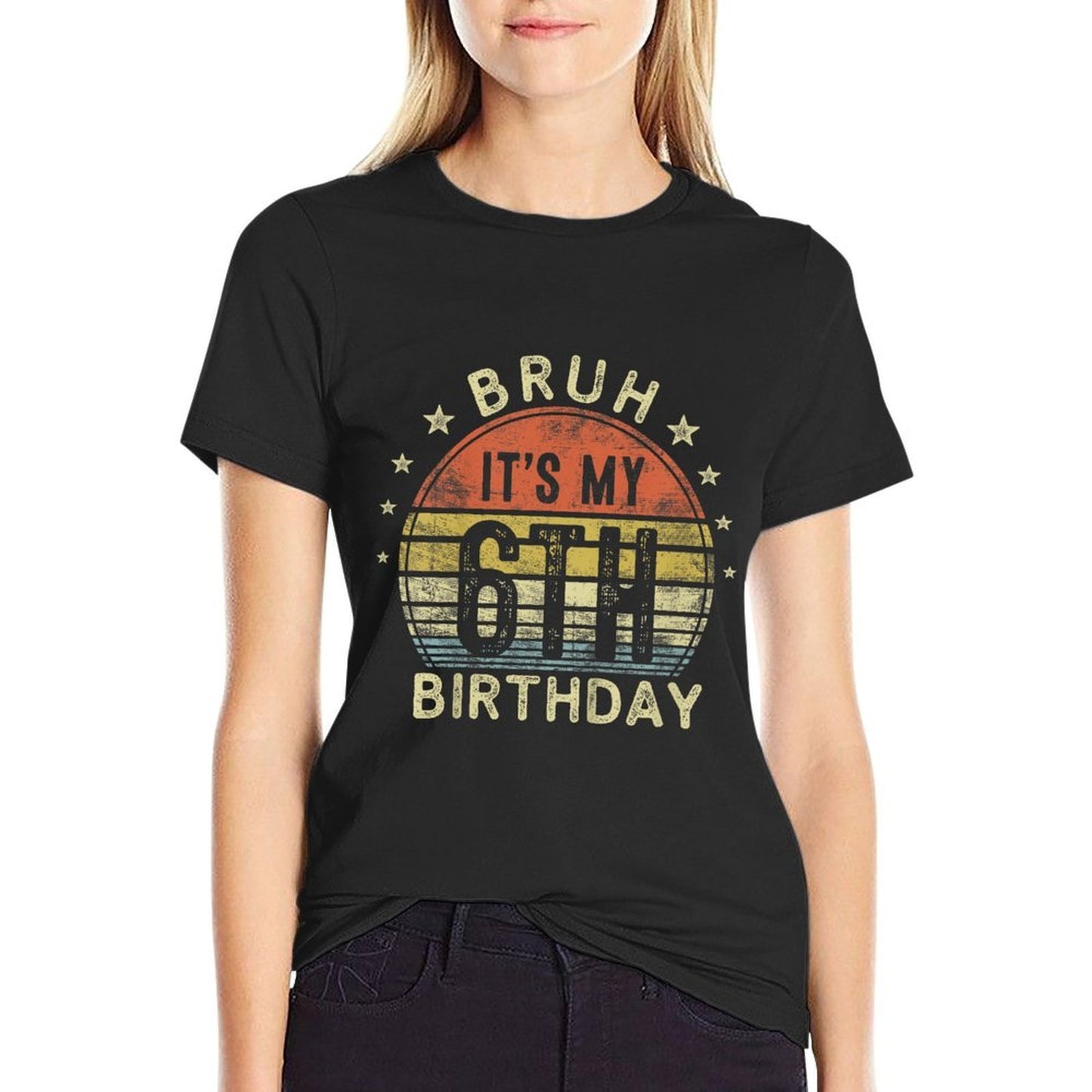 Kids Bruh It's My 6th Birthday 6 Year Old Boy Six BDay Odor-resistant T-Shirt