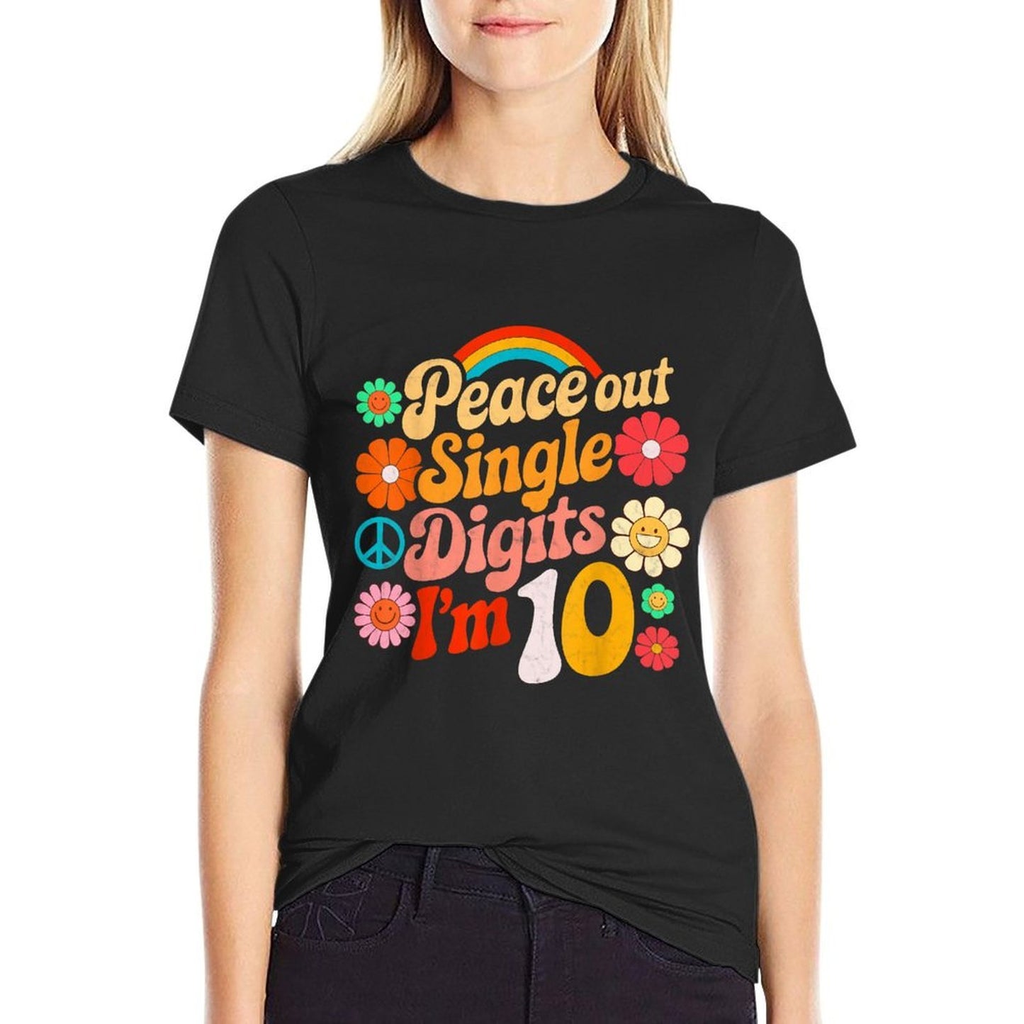 10th Birthday Girl I'm Double Digits 10 Year Old Birthday Odor-resistant T-Shirt