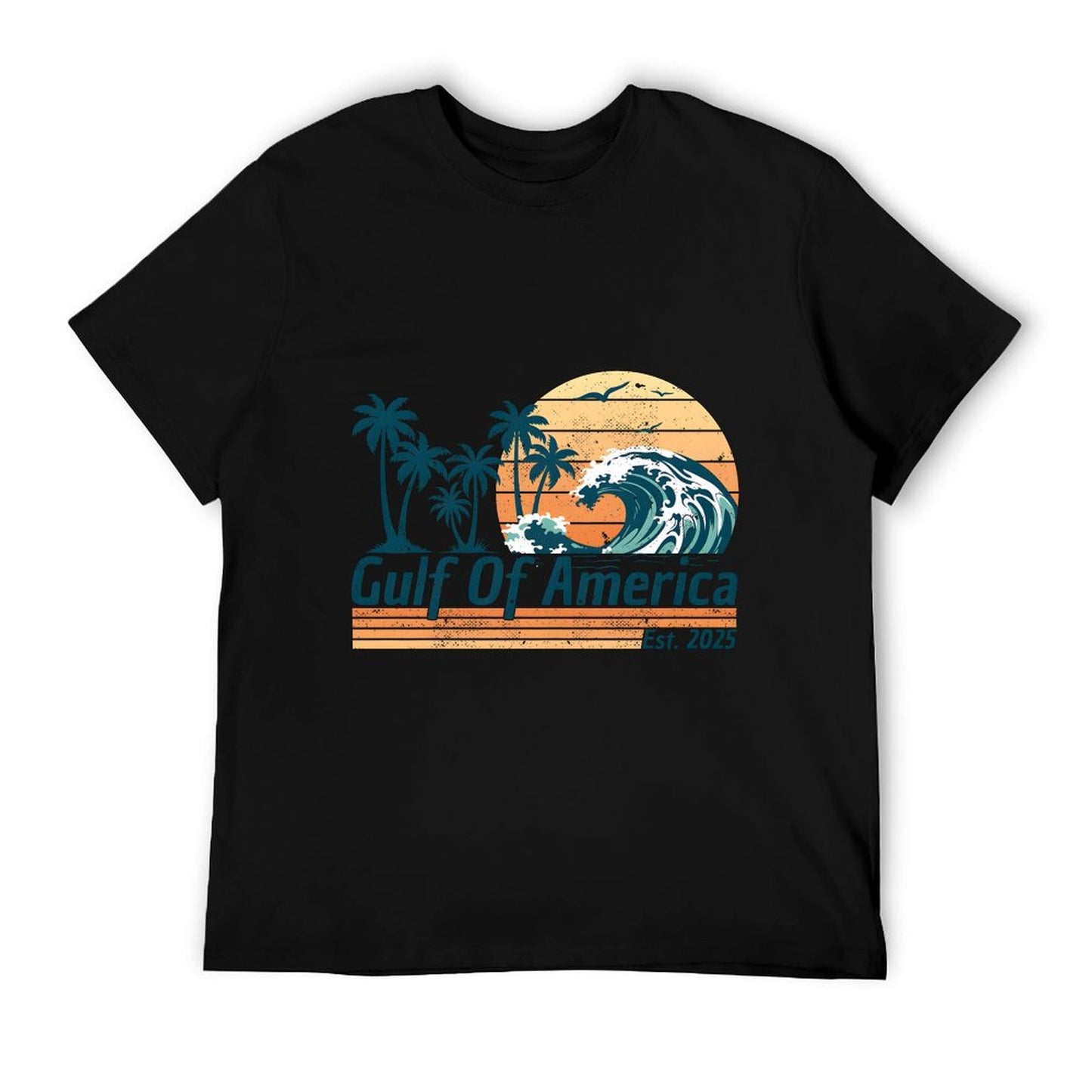 Gulf of US America Shirt Retro Golf of US America Shirt Easy-care T-Shirt