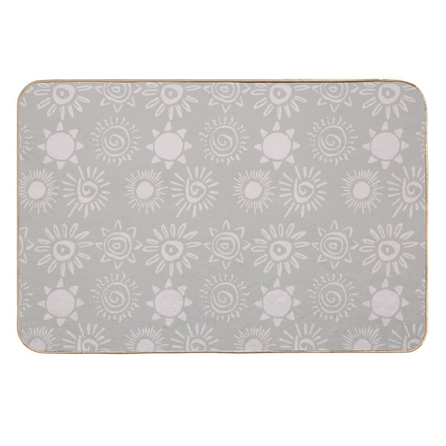 Magical Sun Bohemian Dreamy Aesthetic In Muted Colors Taupe Versatile Bath Mat