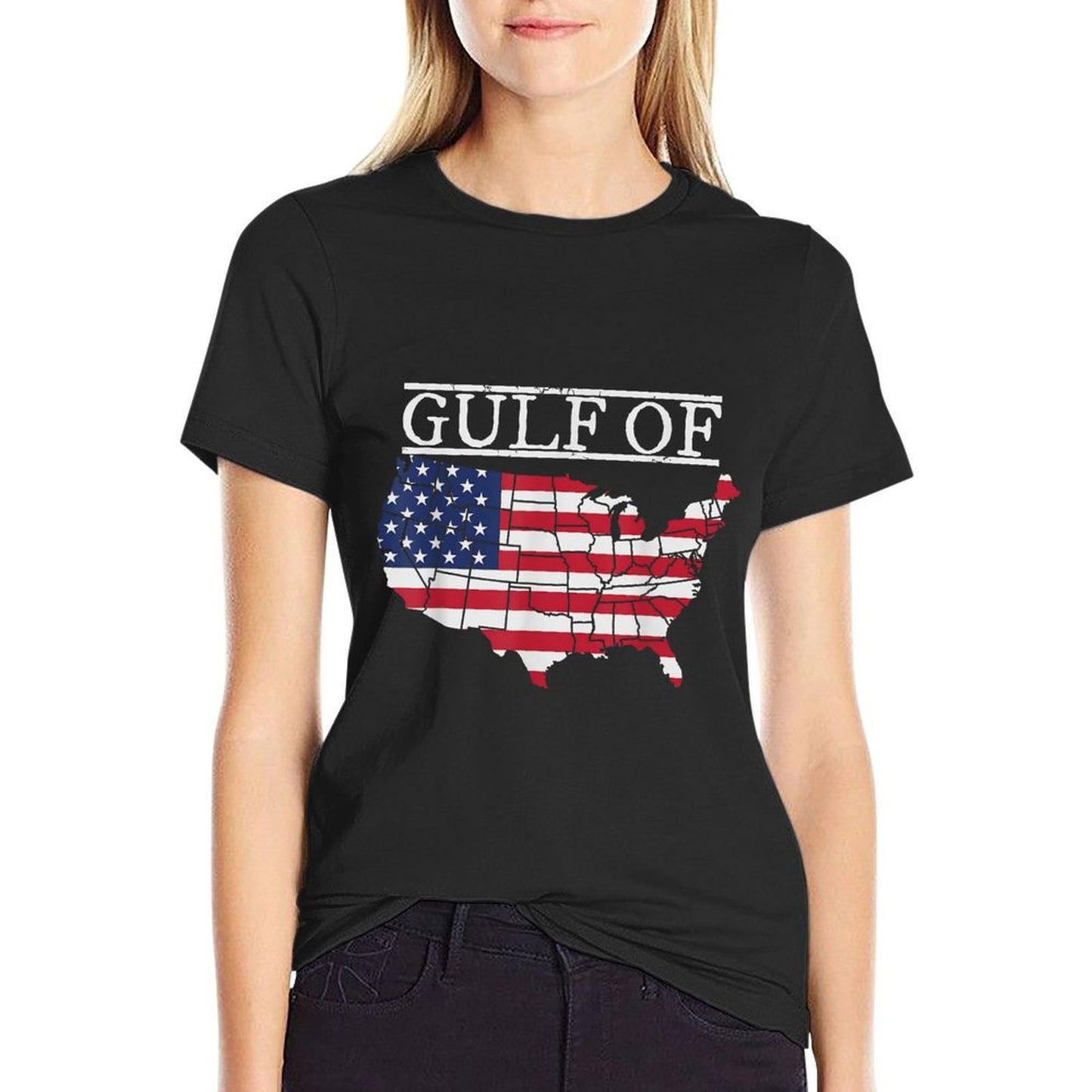 Gulf of USA America Funny USA Flag Vintage-inspired T-Shirt