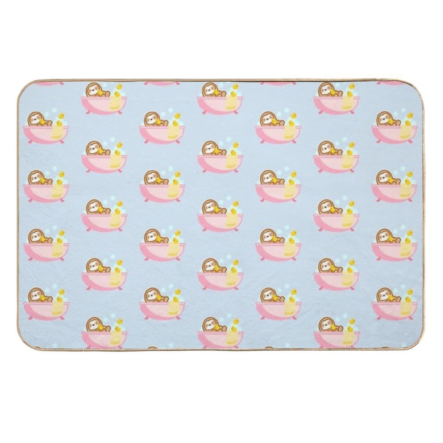 Cute Bubble Bath Sloth Pet-Safe Bath Mat