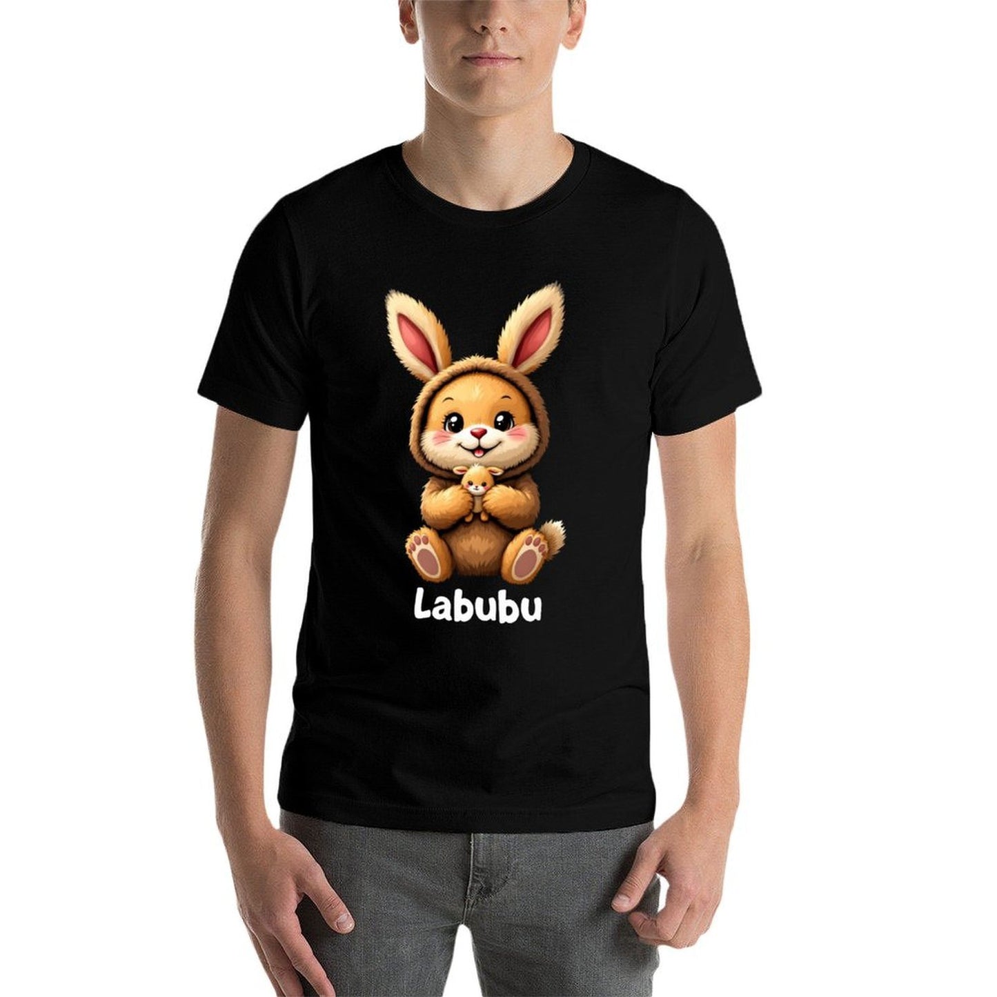 Labubu Cute Funny Monsters Brown Labubu Odor-resistant T-Shirt