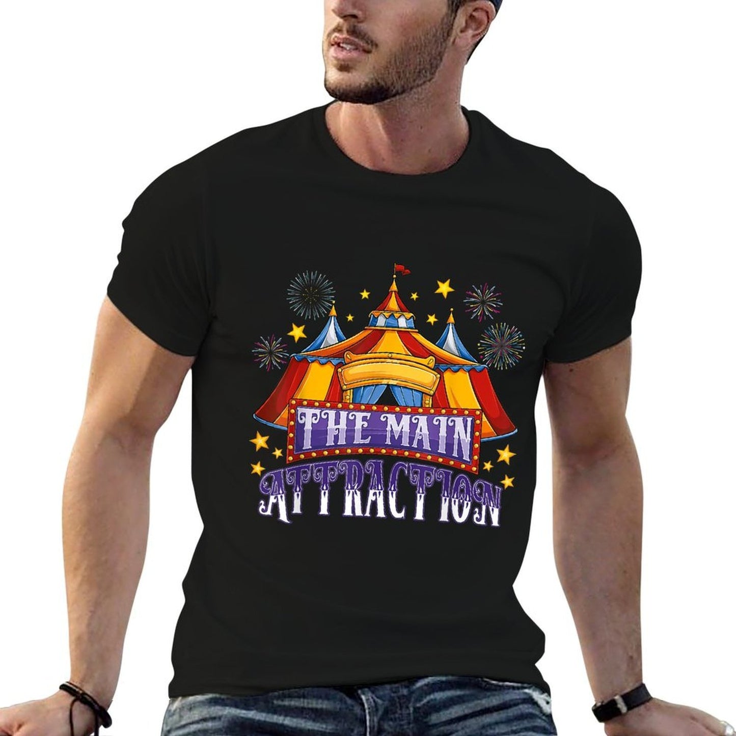 Kids Circus Attraction Carnival Birthday Party Boys Girls Tagless Design T-Shirt