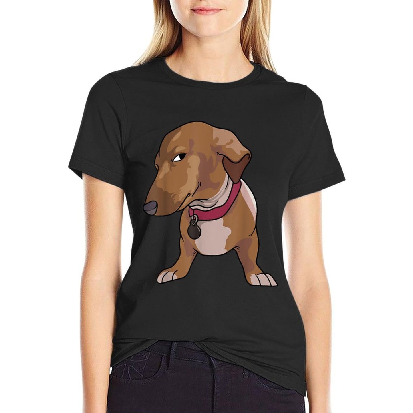 Side Eye Dog Meme Funny Dog Giving Side Eye Graphic-printed T-Shirt