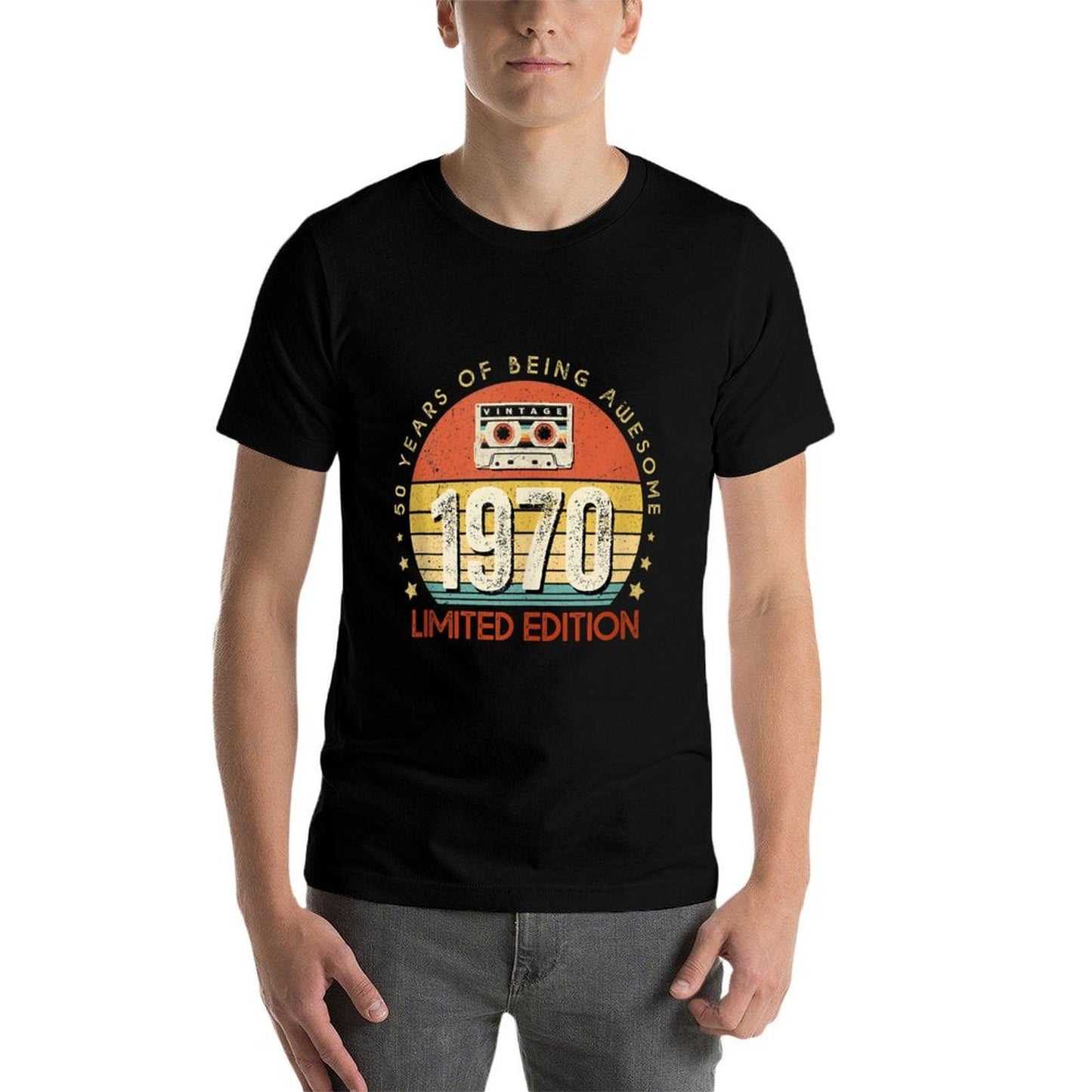 Vintage Made in 1970 Cassette Tape 50th Birthday 50years Old Versatile T-Shirt