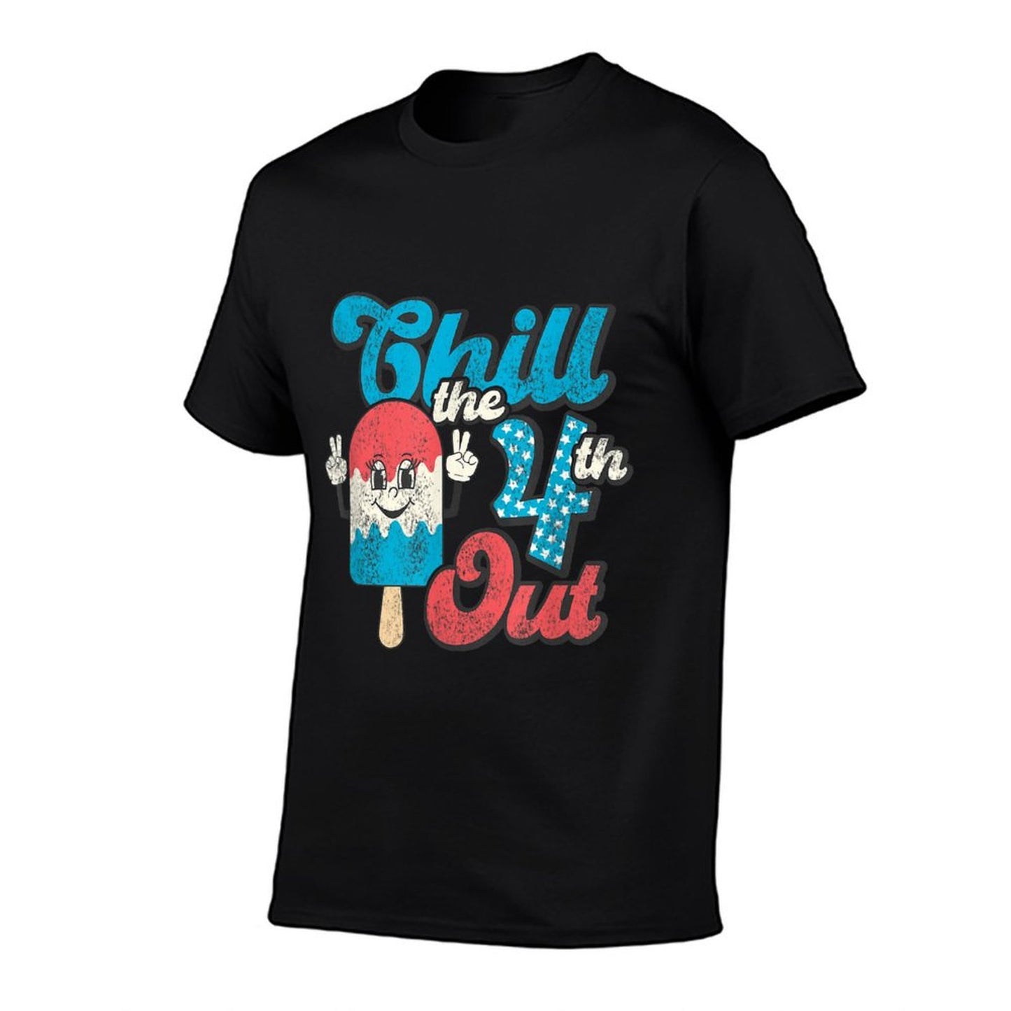 Retro Chill The Fourth Out Cute 4th of July Women Popsicle Soft T-Shirt