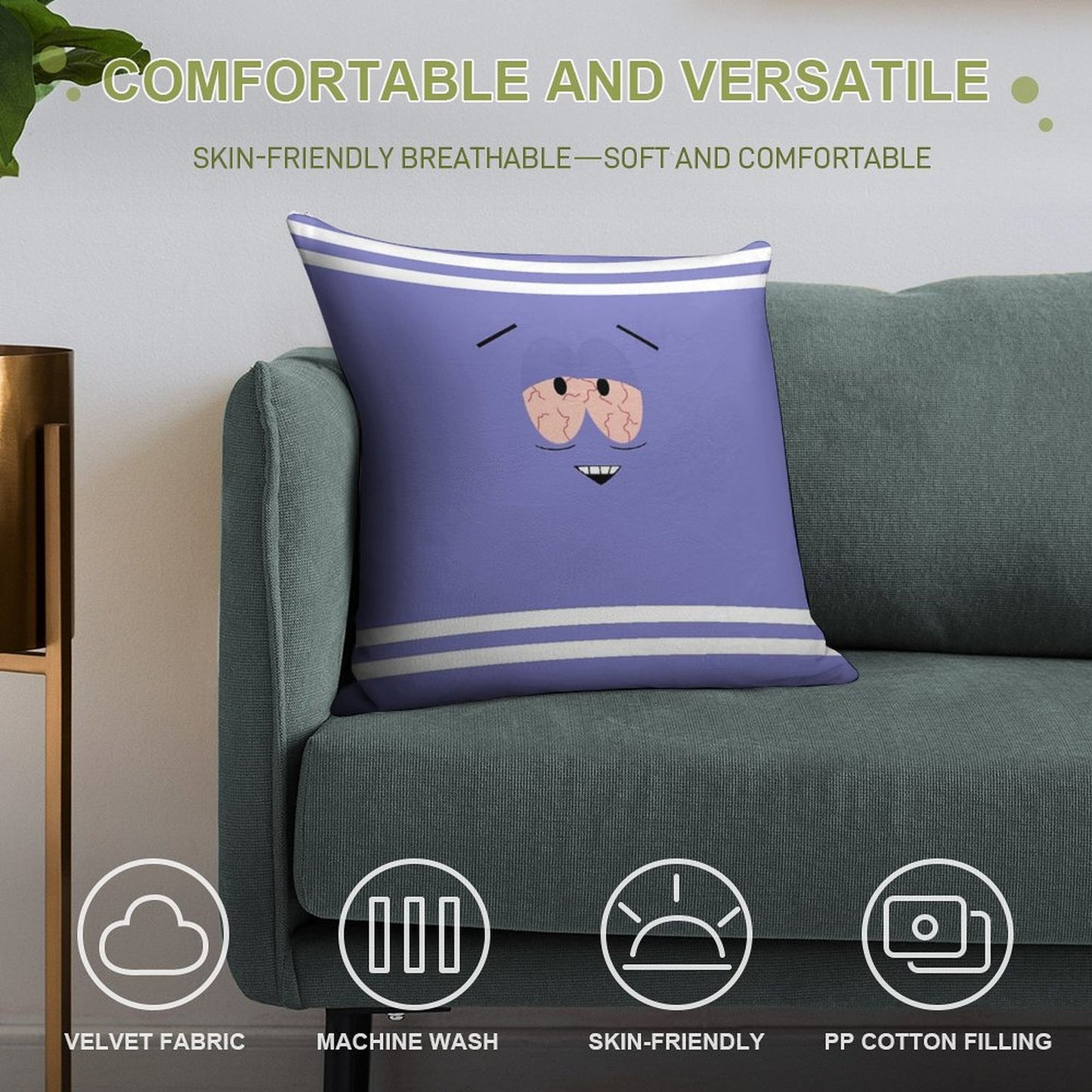 TOWELIE Soft Shrink-Resistant Throw Pillow