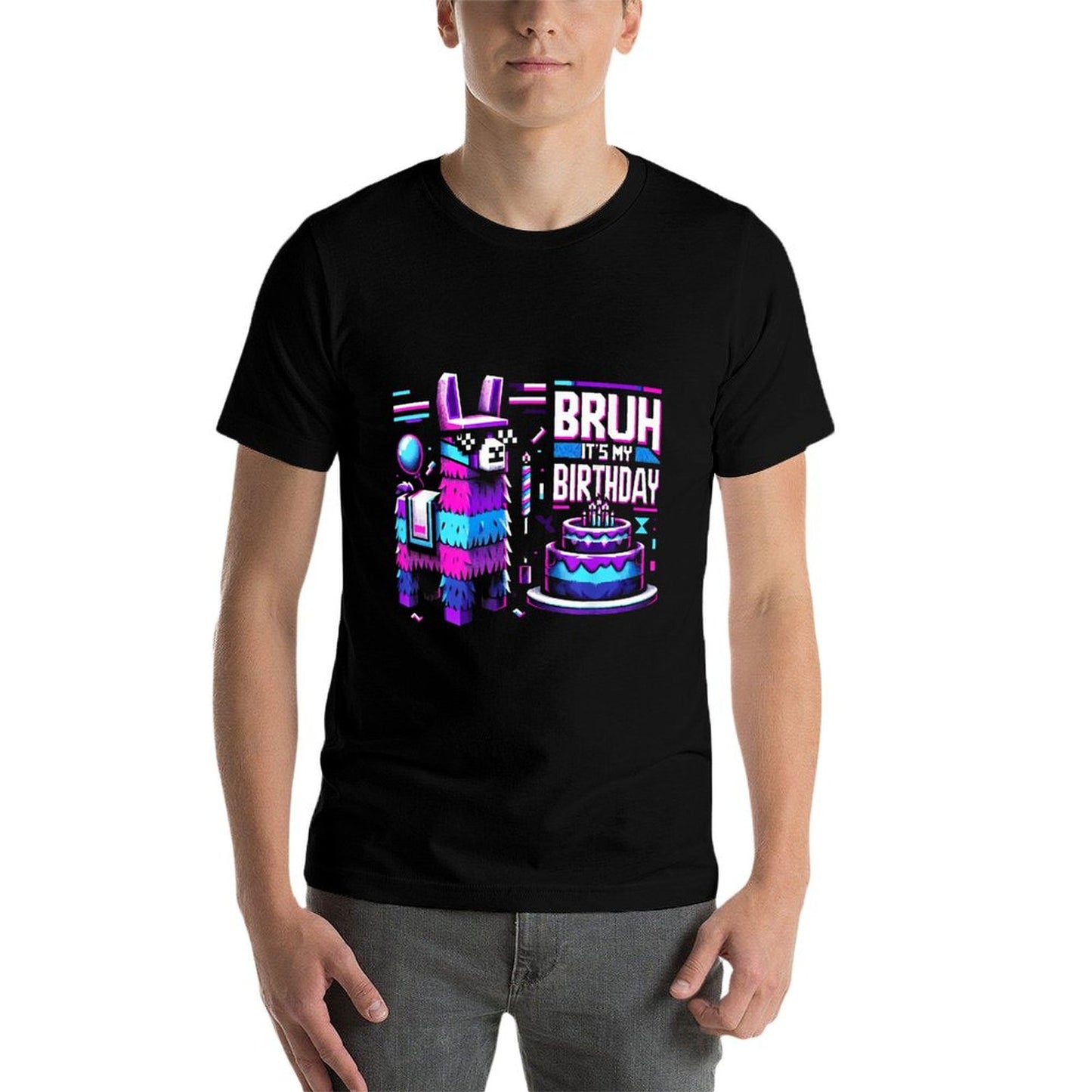 Bruh Its My Birthday Llama Pinata Boy Girl Family Party Bday Lightweight T-Shirt