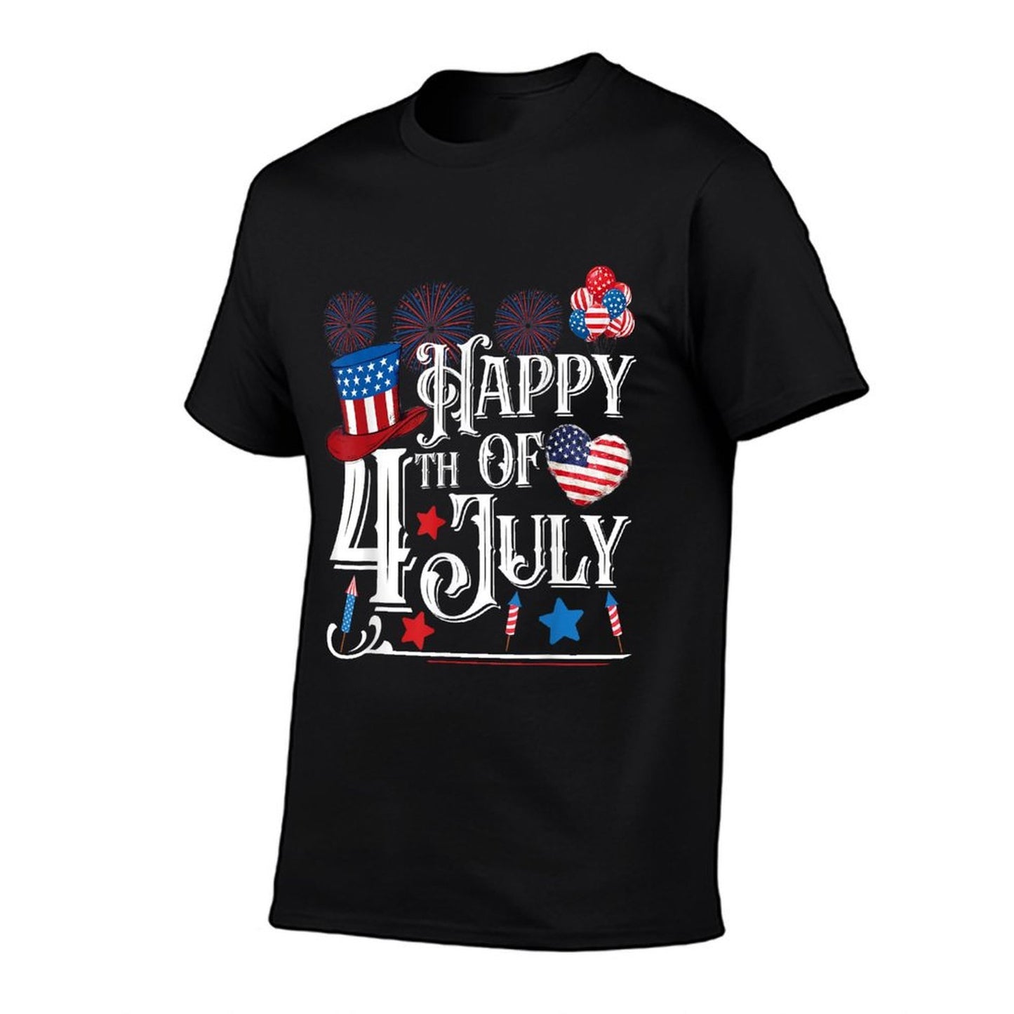 Happy 4th Of July Funny Fourth of July Independence Day Men Stretchy T-Shirt