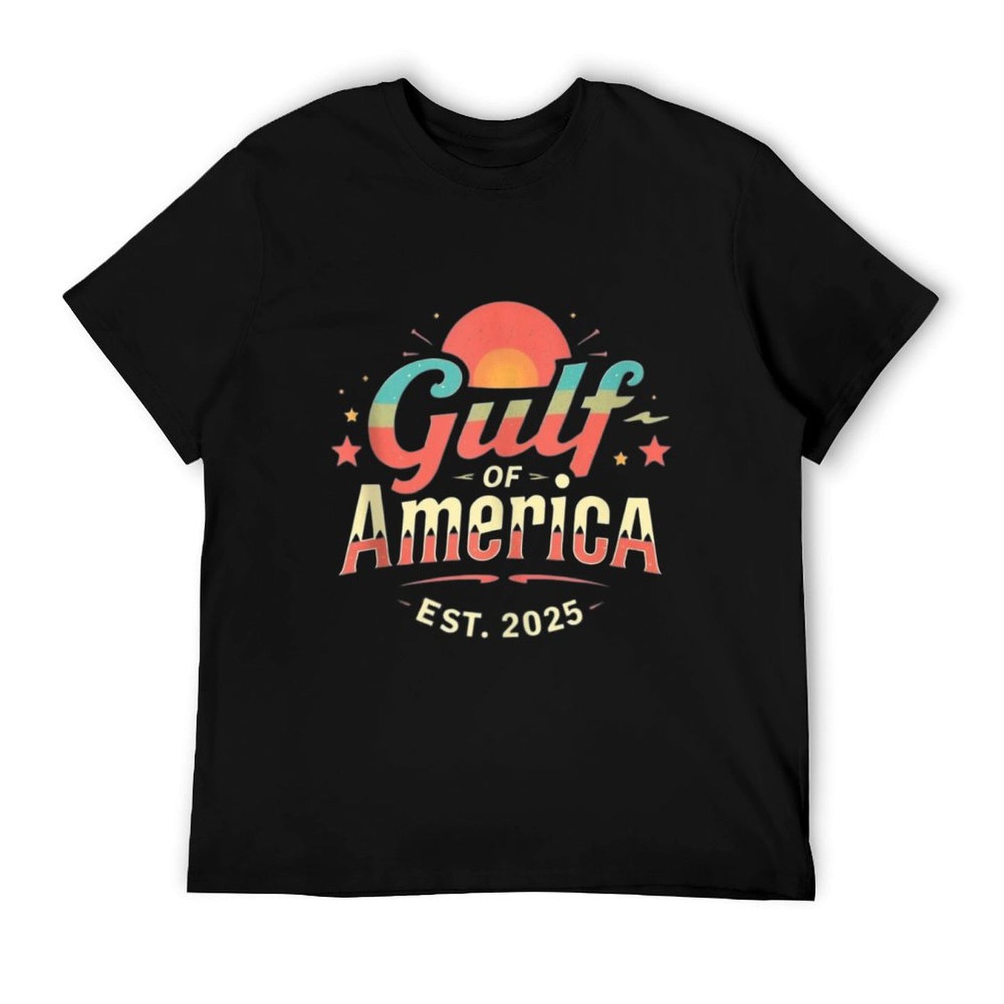 Gulf of USA America Est 2025 Vintage Retro American Gulf US Slim-fit Cut T-Shirt