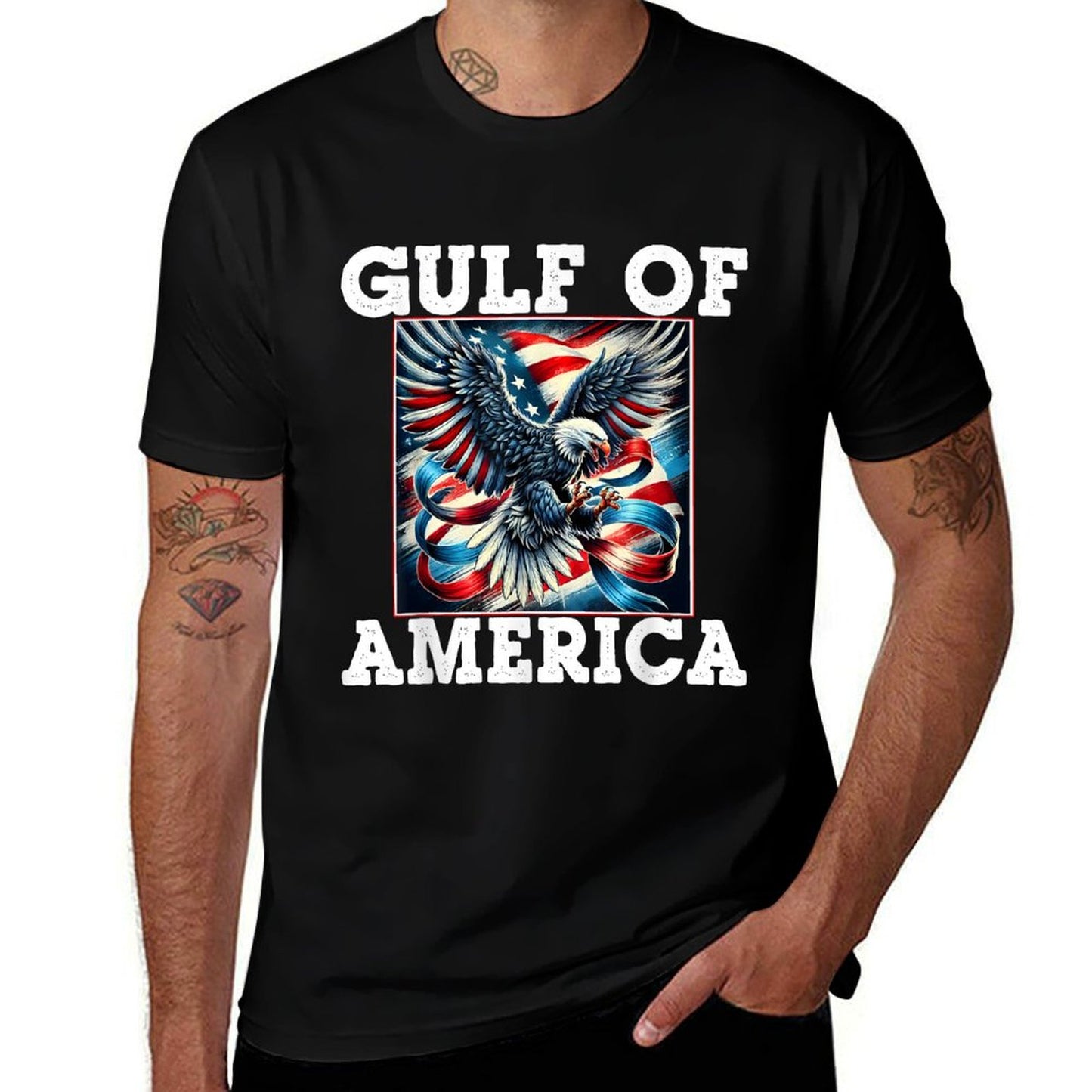 Gulf of USA America Vintage USA Flag Vintage-inspired T-Shirt