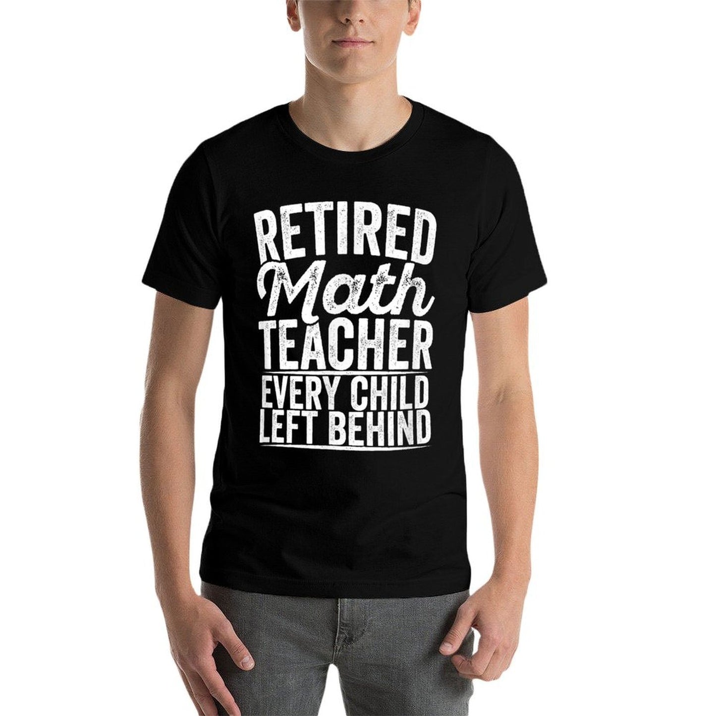 Retired Math Teacher Teaching Retirement Gift Trendy Pattern T-Shirt