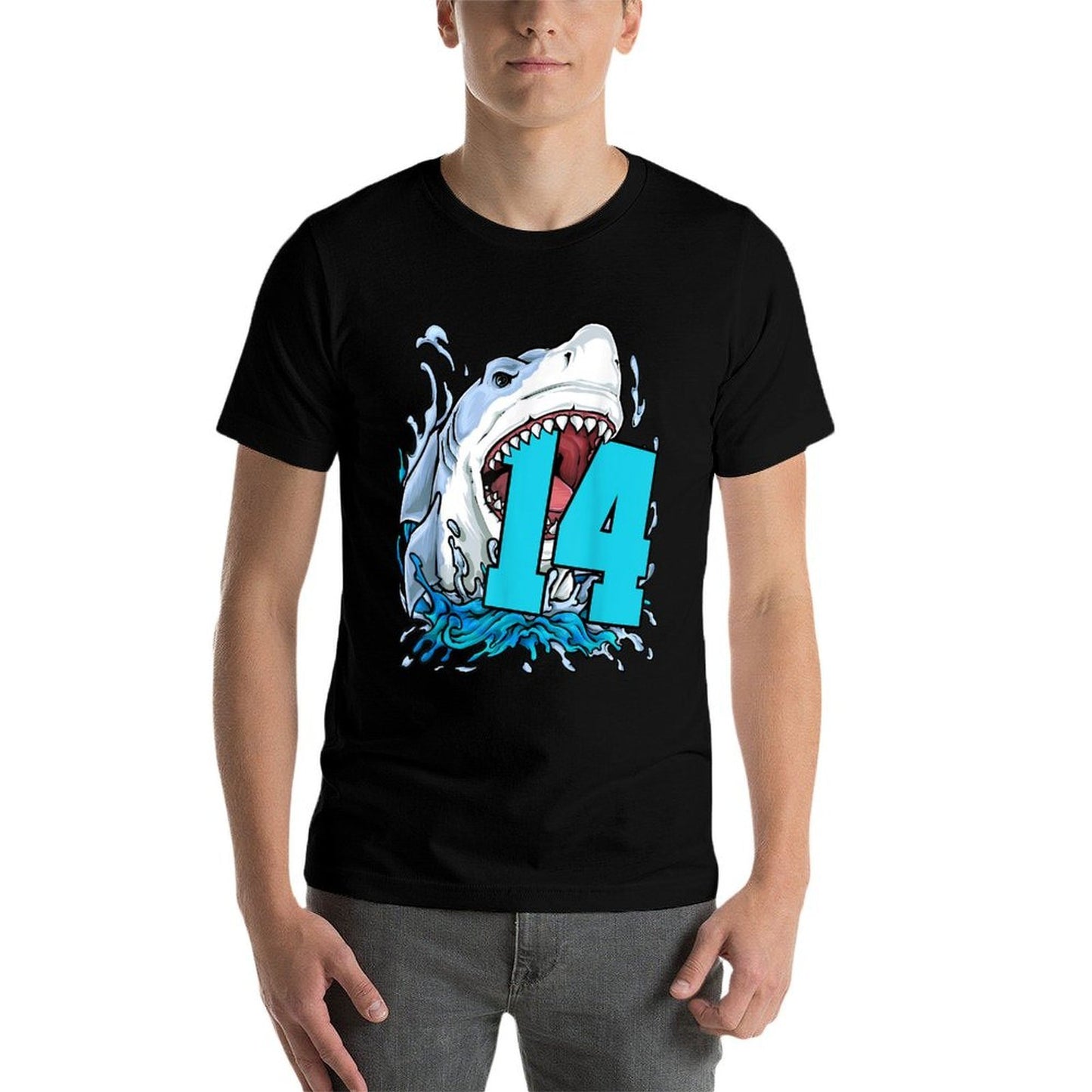Shark Shark Lover 14th Birthday Comfortable T-Shirt