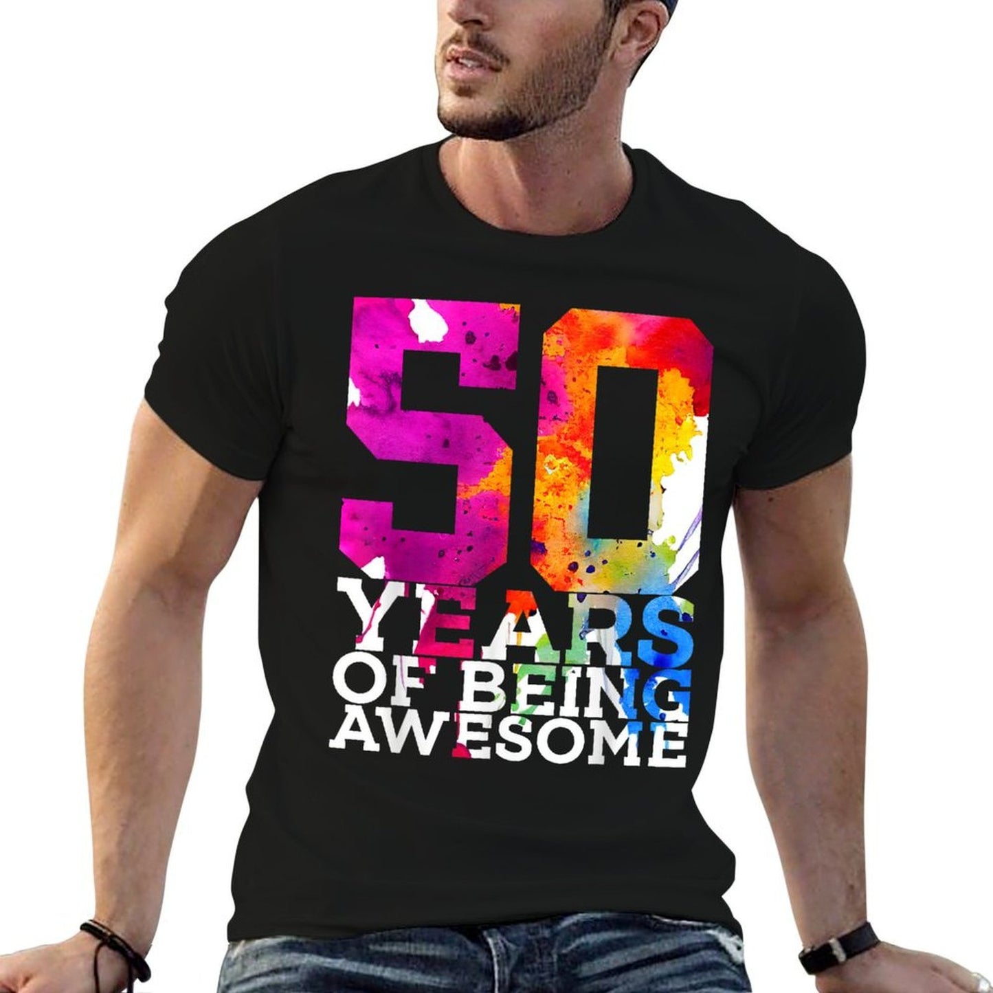 50 YEARS OF BEING AWESOME 50TH BIRTHDAY Odor-resistant T-Shirt