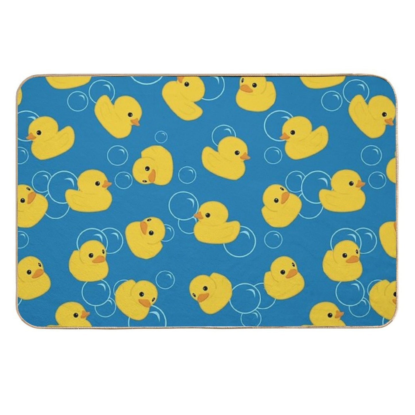 Cute Yellow Bath Duck Pattern Durable Bath Mat