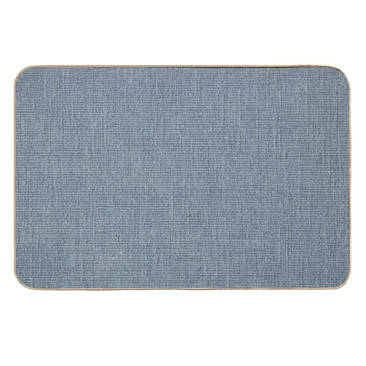 Blue with 3 White Horizontal Stripes Dirt-Trapping Bath Mat