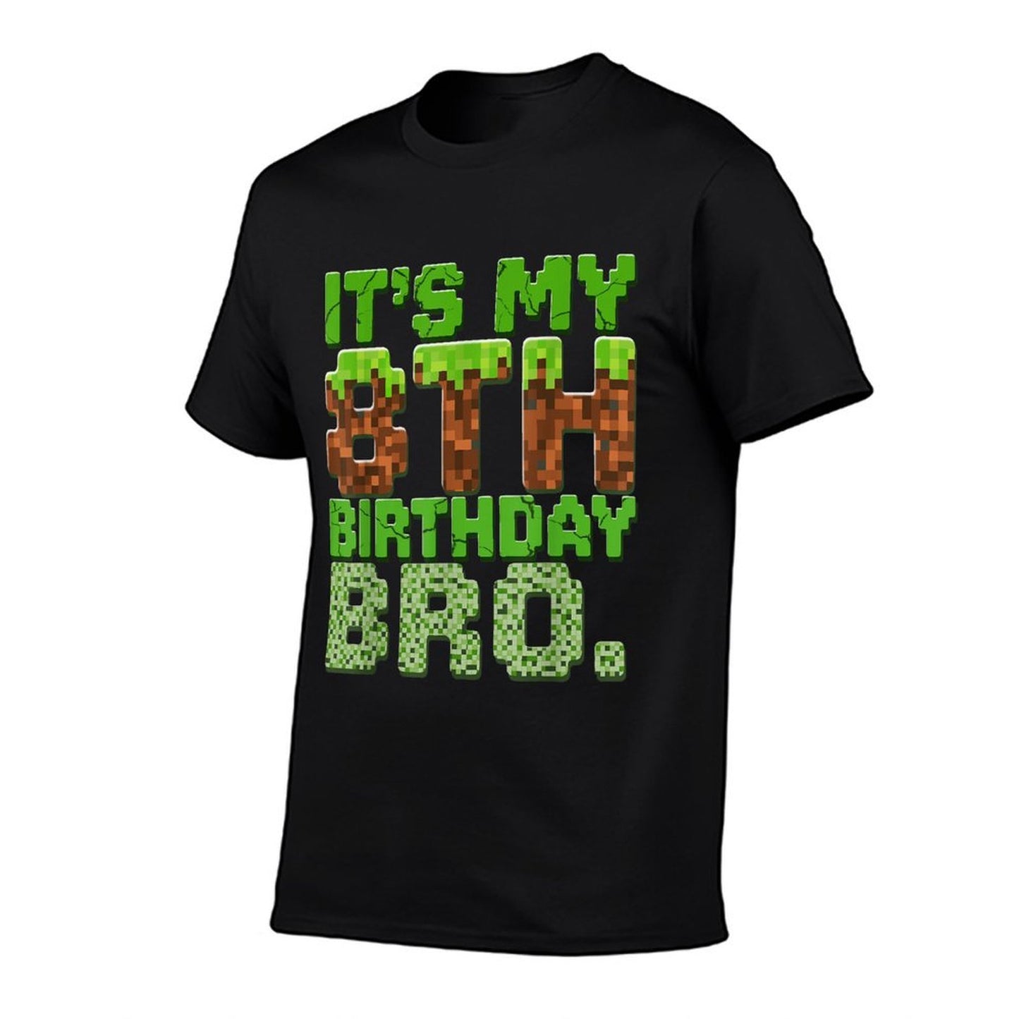 Boy Kids It's My 8th Birthday Video Game Pixel Birthday Trendy Pattern T-Shirt