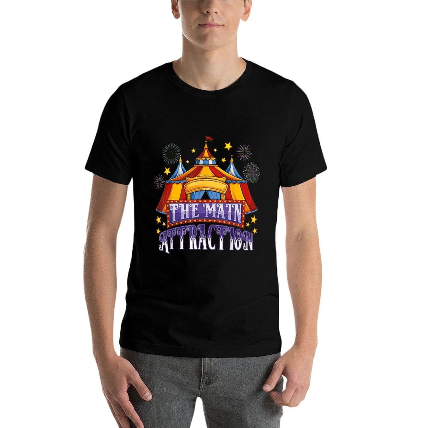 Kids Circus Attraction Carnival Birthday Party Boys Girls Tagless Design T-Shirt