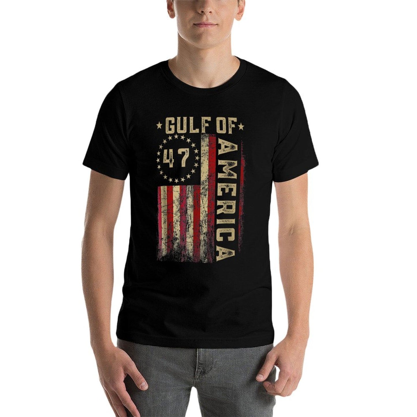 Gulf of USA America Funny USA Flag Patriotic Versatile T-Shirt