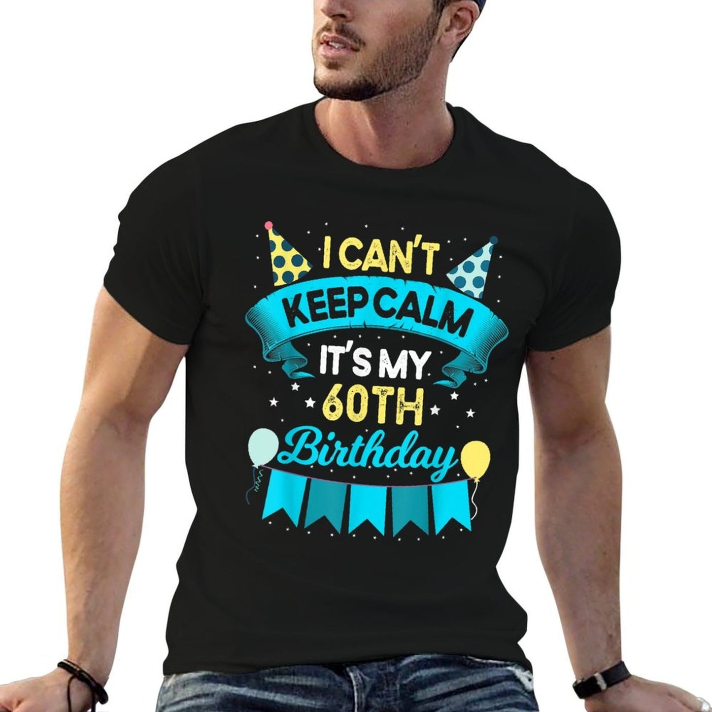 60 Year Old Men Women Birthday Gift It's My 60th Birthday Heathered Texture T-Shirt