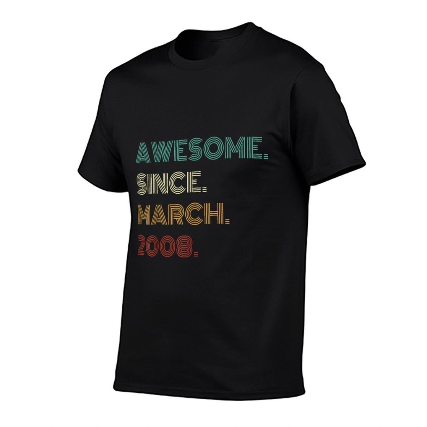 17 Years Old Awesome Since March 2008 17th Birthday Easy-care T-Shirt