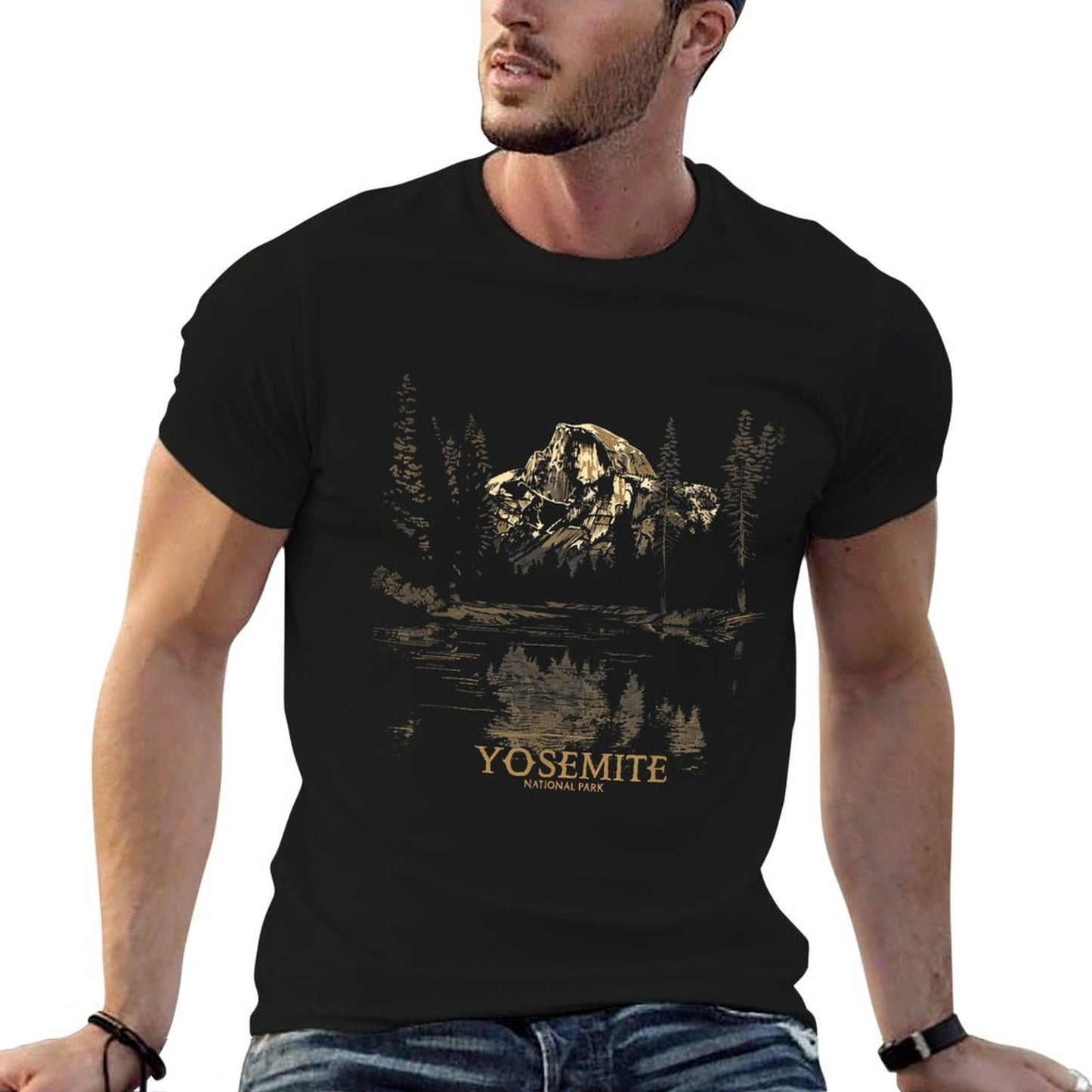 Yosemite - US National Park Vintage Men Women Kids Retro Tagless Design T-Shirt