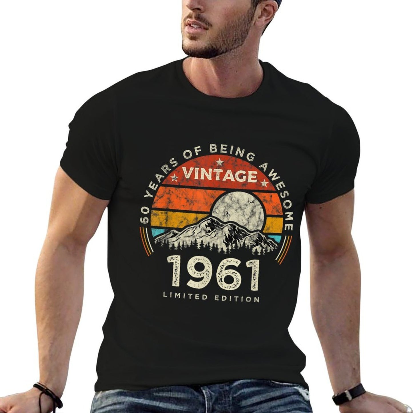 Vintage 60 Year Old Gifts 1961 Limited Edition 60th Birthday Cotton T-Shirt